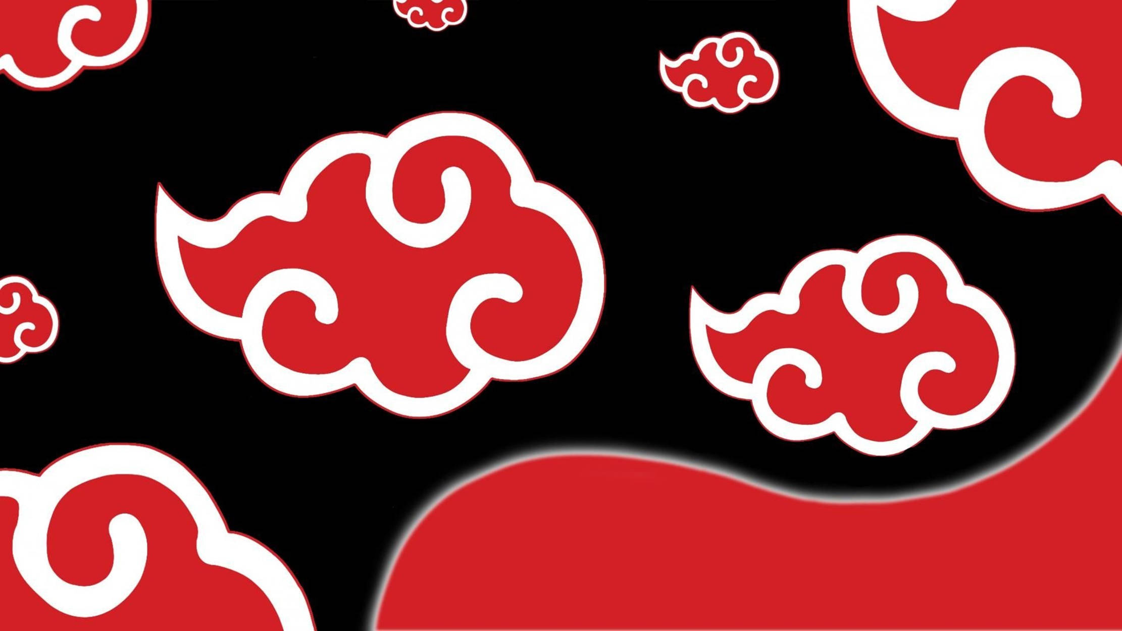 Akatsuki-logo med stilisert røde skyer Bakgrunner