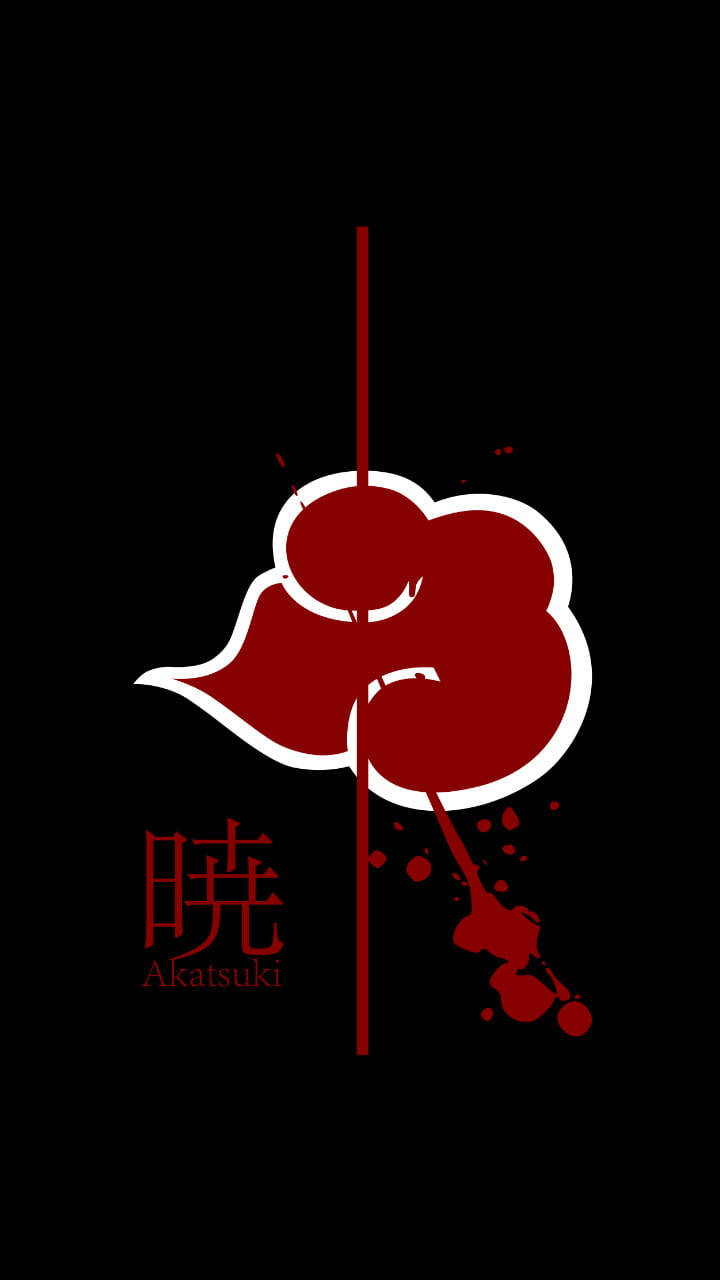 Akatsuki-logo med blodsky-symbol Bakgrunner