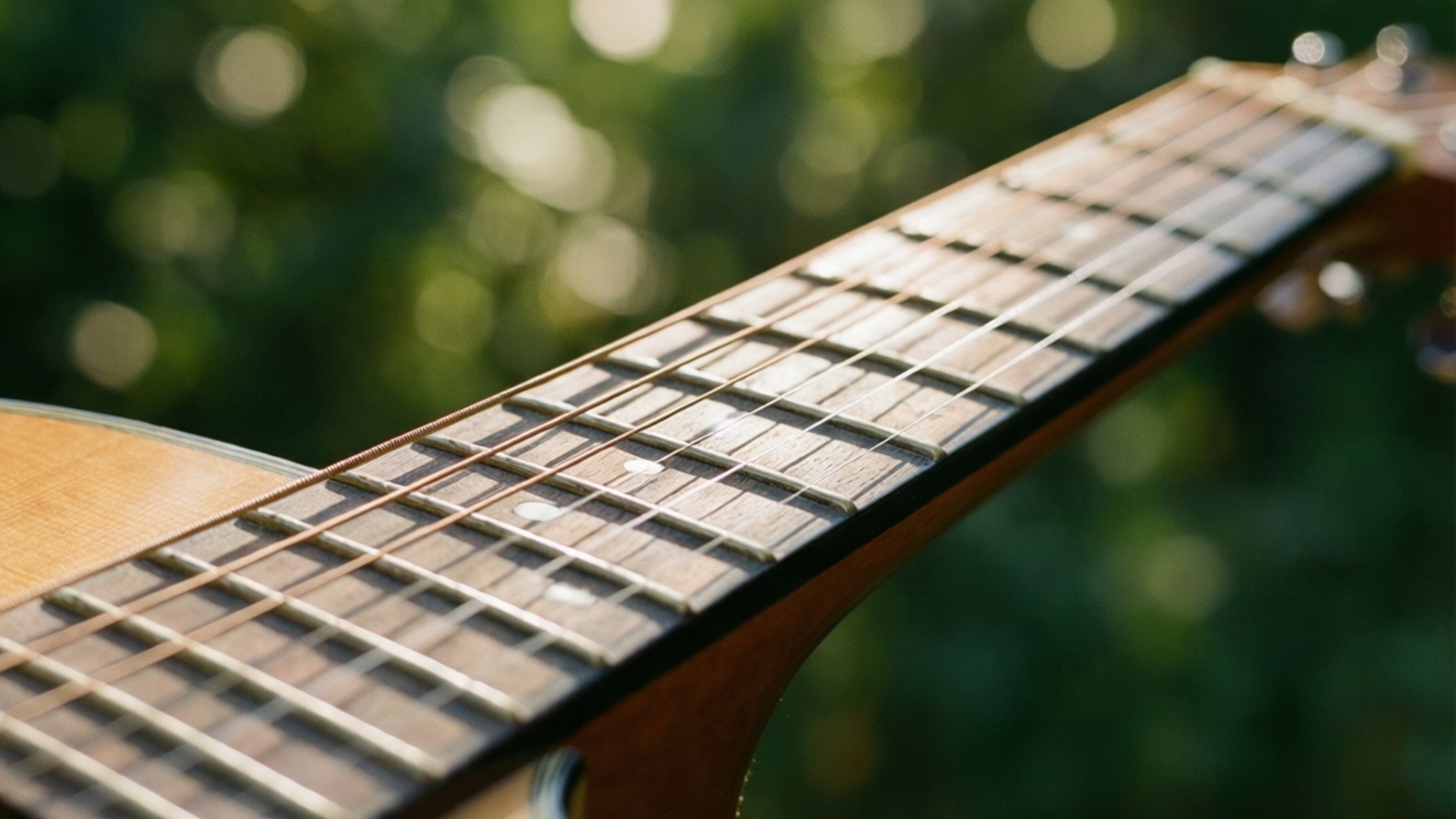 Akustisk gitar nærbilde Bakgrunner