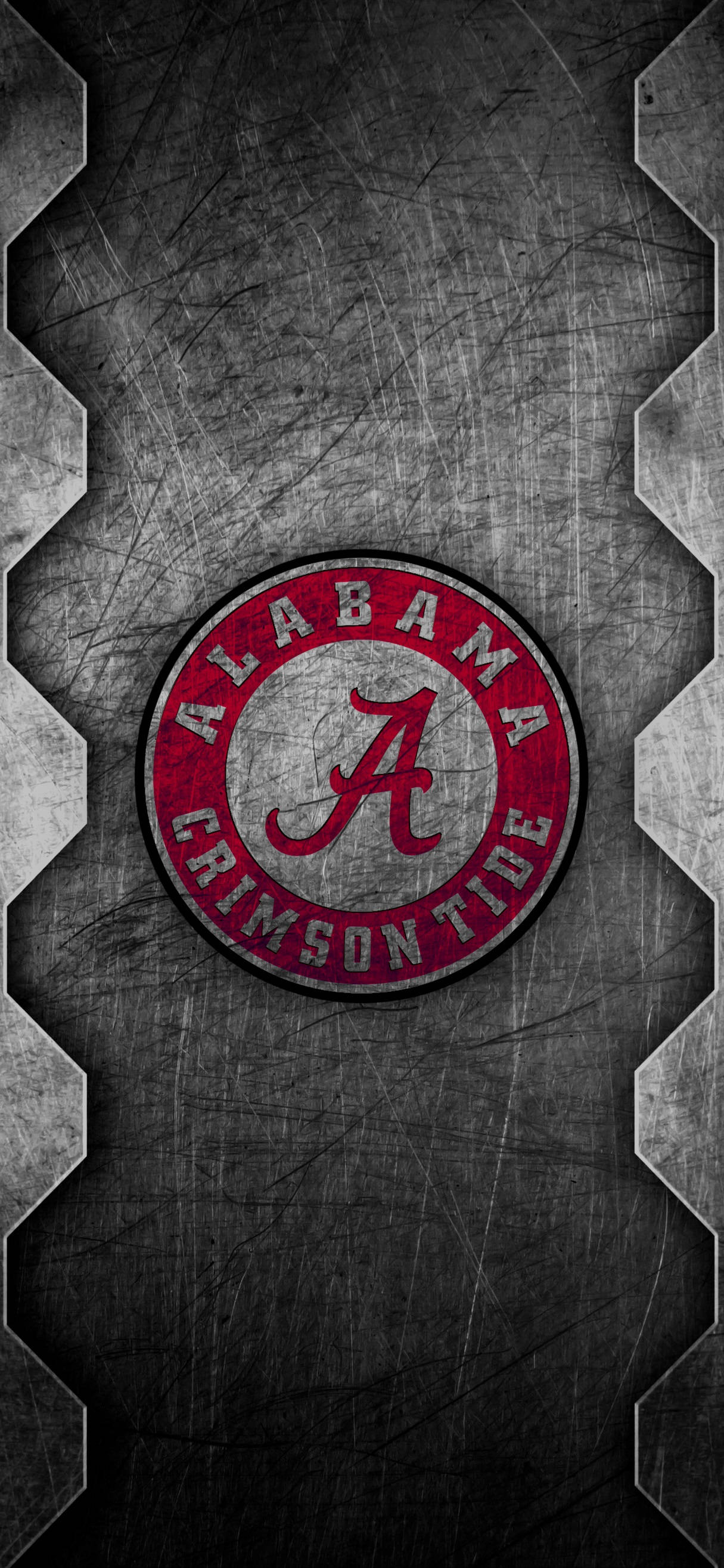 Alabama Crimson Tide Risset Metallkunst Bakgrunner