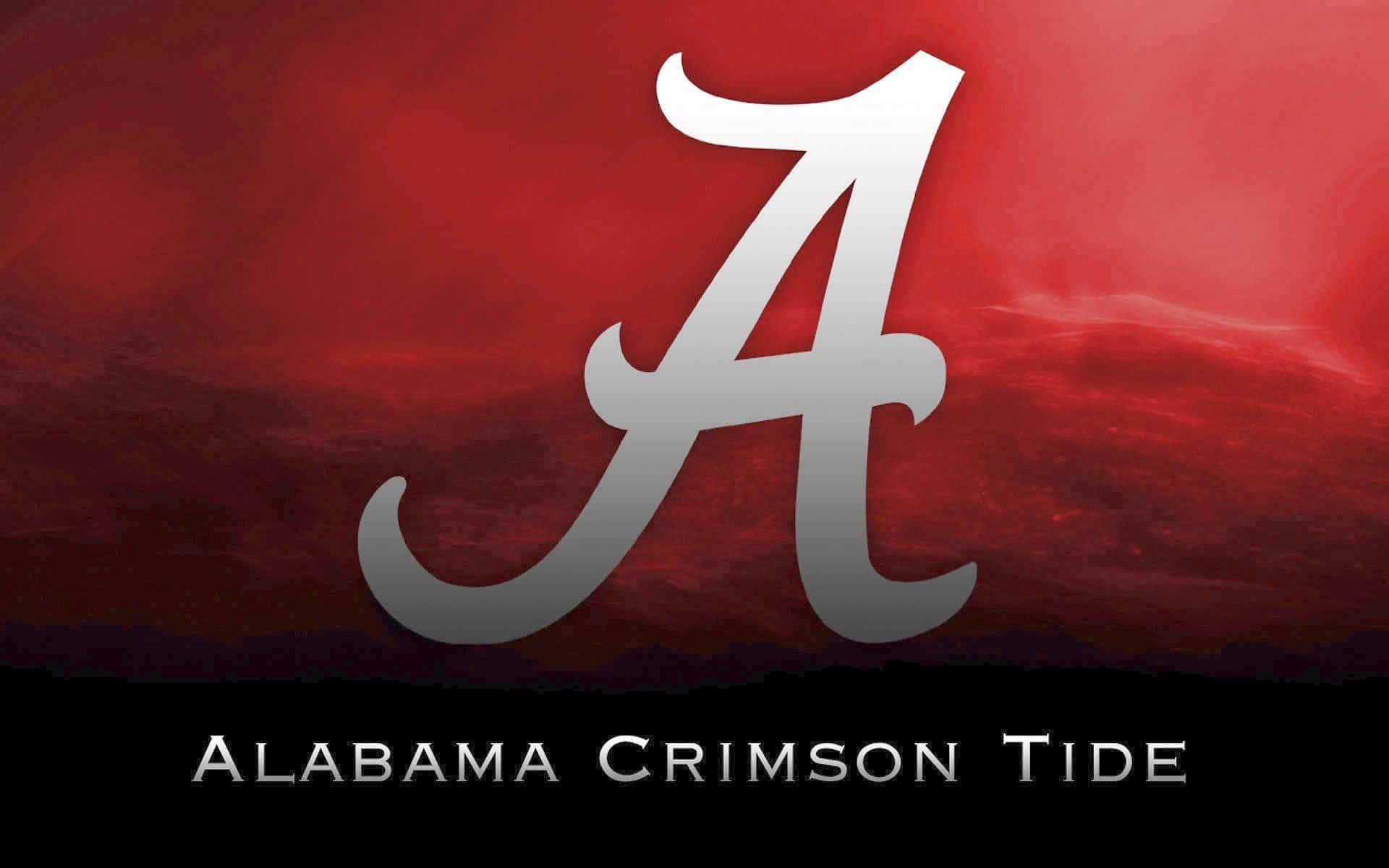 Alabama Football Team Crimson Tide Rød Logo Grafisk Design Bakgrunner