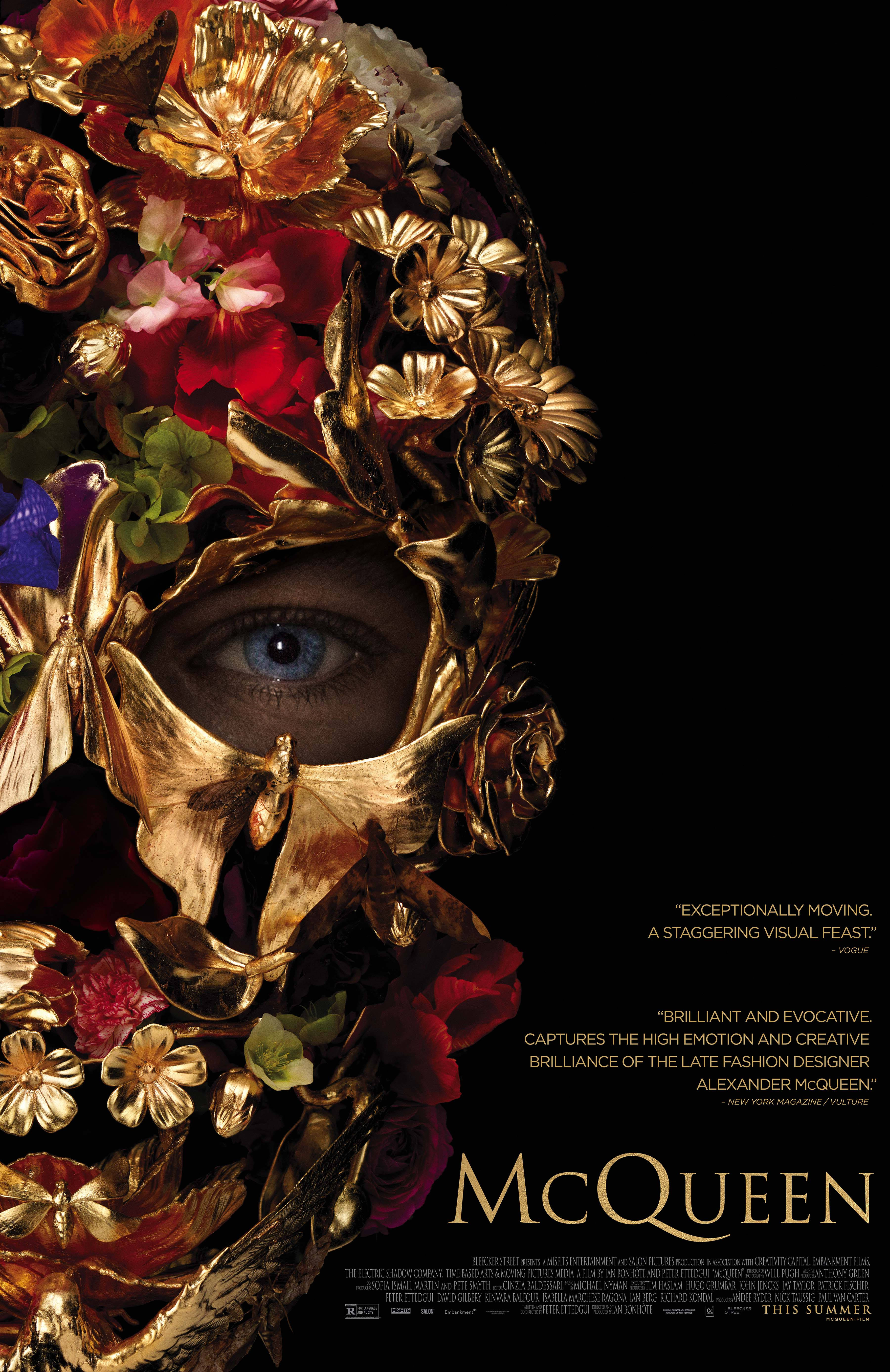 Alexander McQueen filmplakat mote Bakgrunner