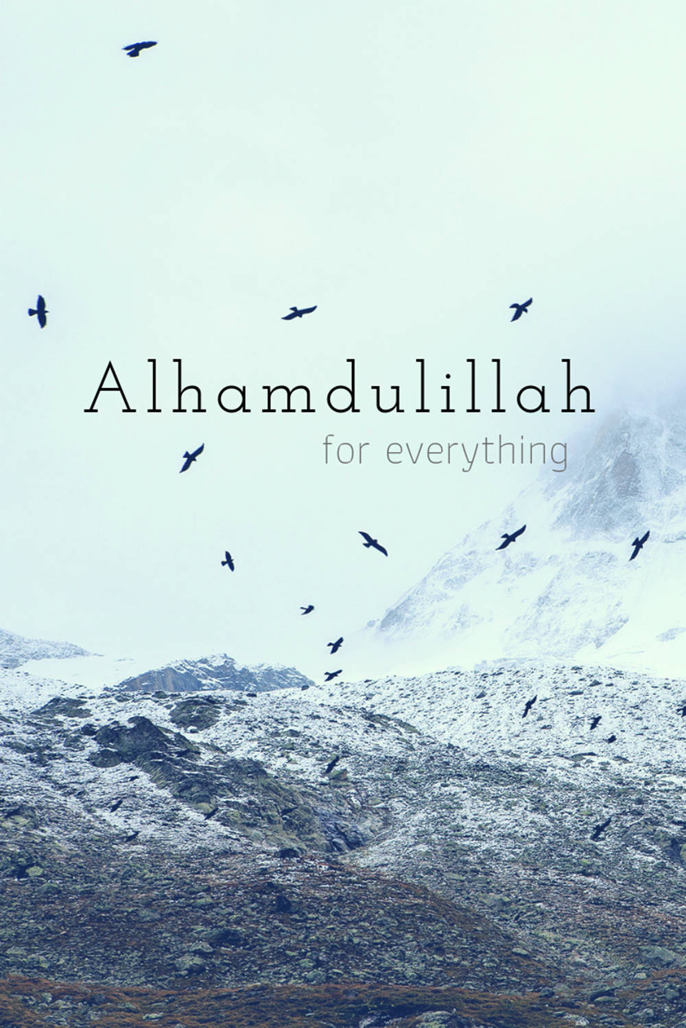 Alhamdulillah Fugler og Fjell Bakgrunner