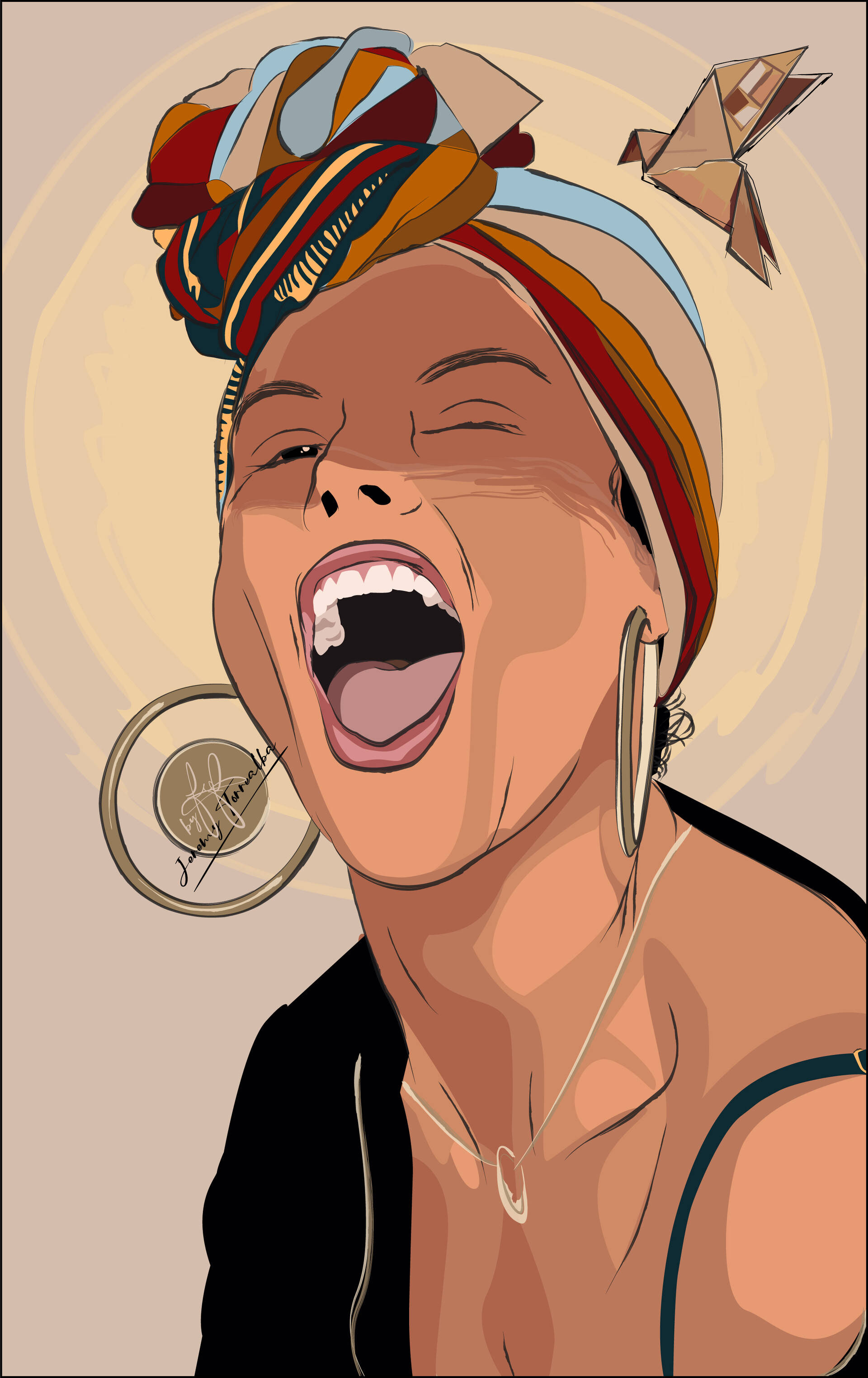 Alicia Keys Digital Illustrasjon Bakgrunner