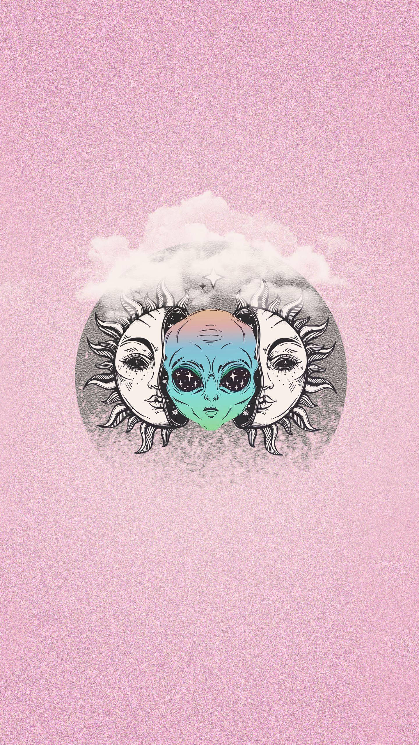 Alien sol trippy estetikk Bakgrunner