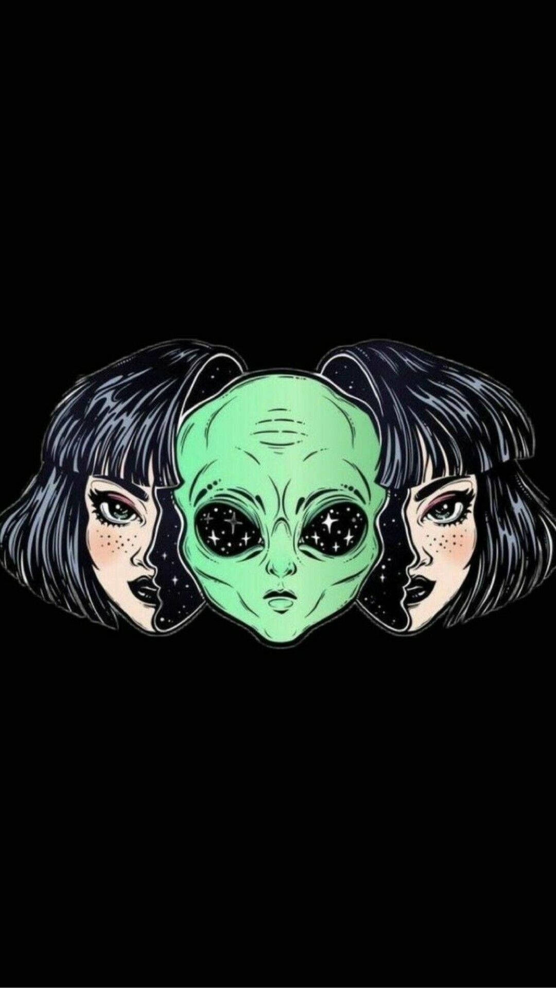 Alienjente trippy estetikk Bakgrunner