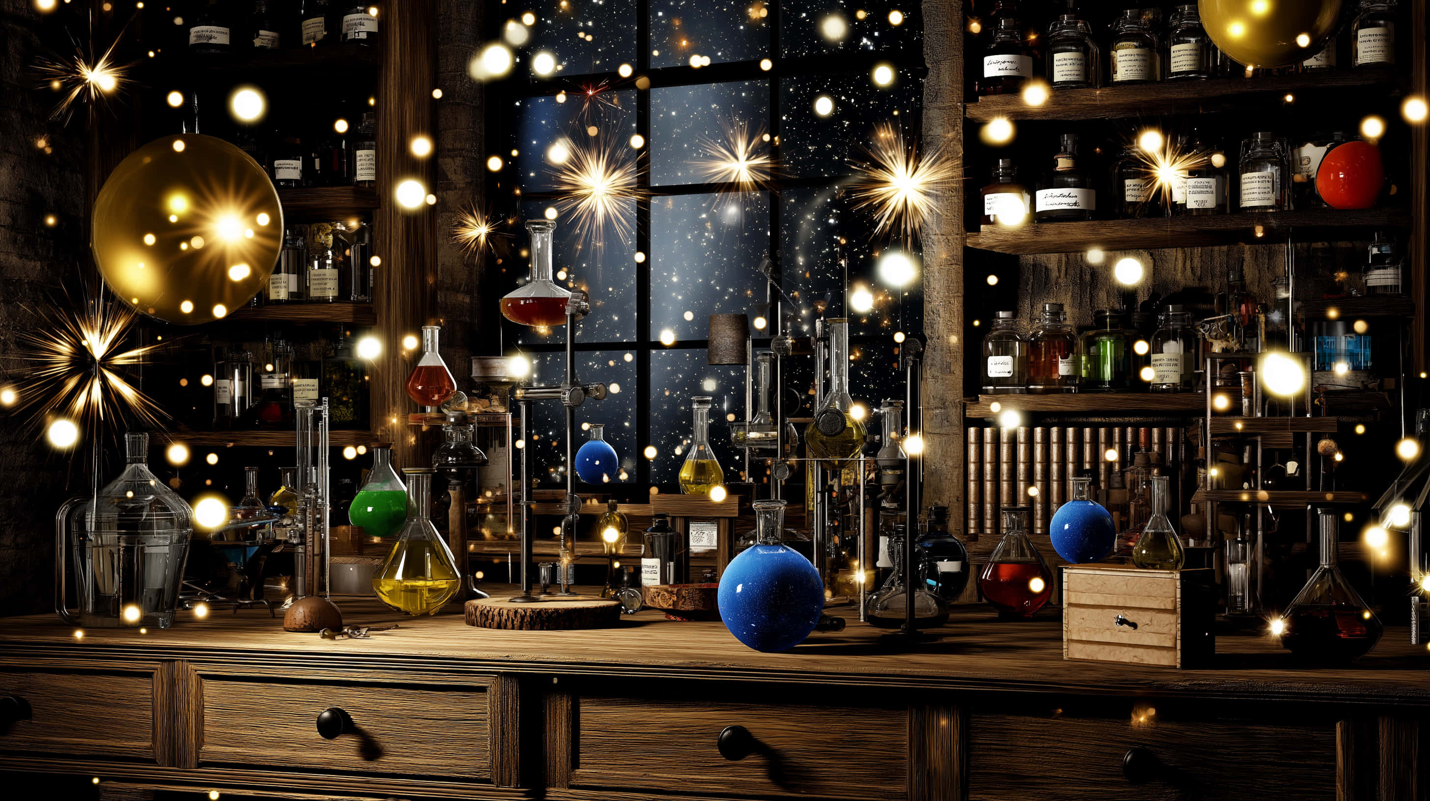 Alkymistens Lumina-laboratorium Bakgrunner