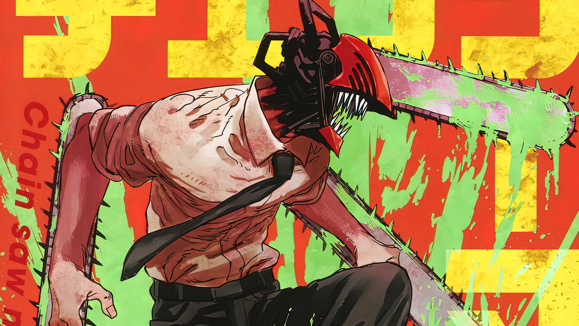 Alle Anime Chainsaw Man Denji Bakgrunner