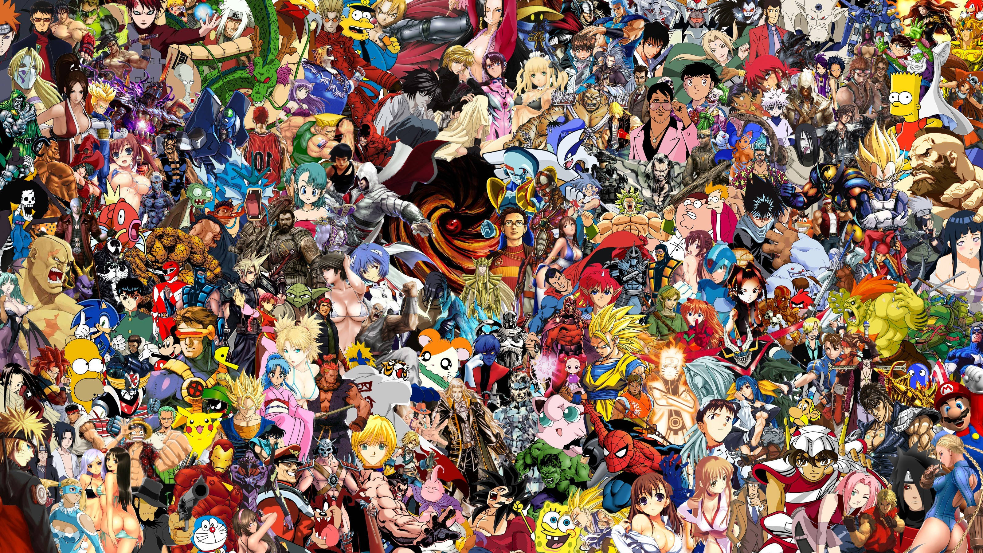 Alle Anime Episke Japanske Animefigurer Bakgrunner