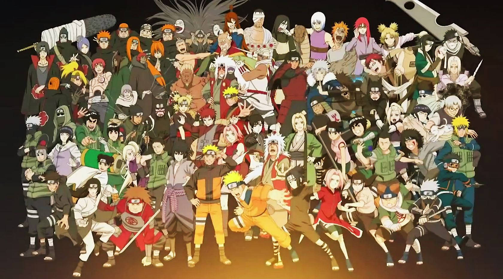Alle Ninja Naruto-karakterer Bakgrunner