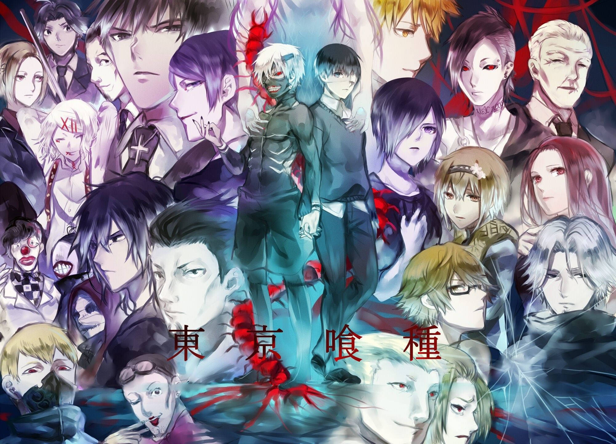 Alle Tokyo Ghoul-karakterene Bakgrunner