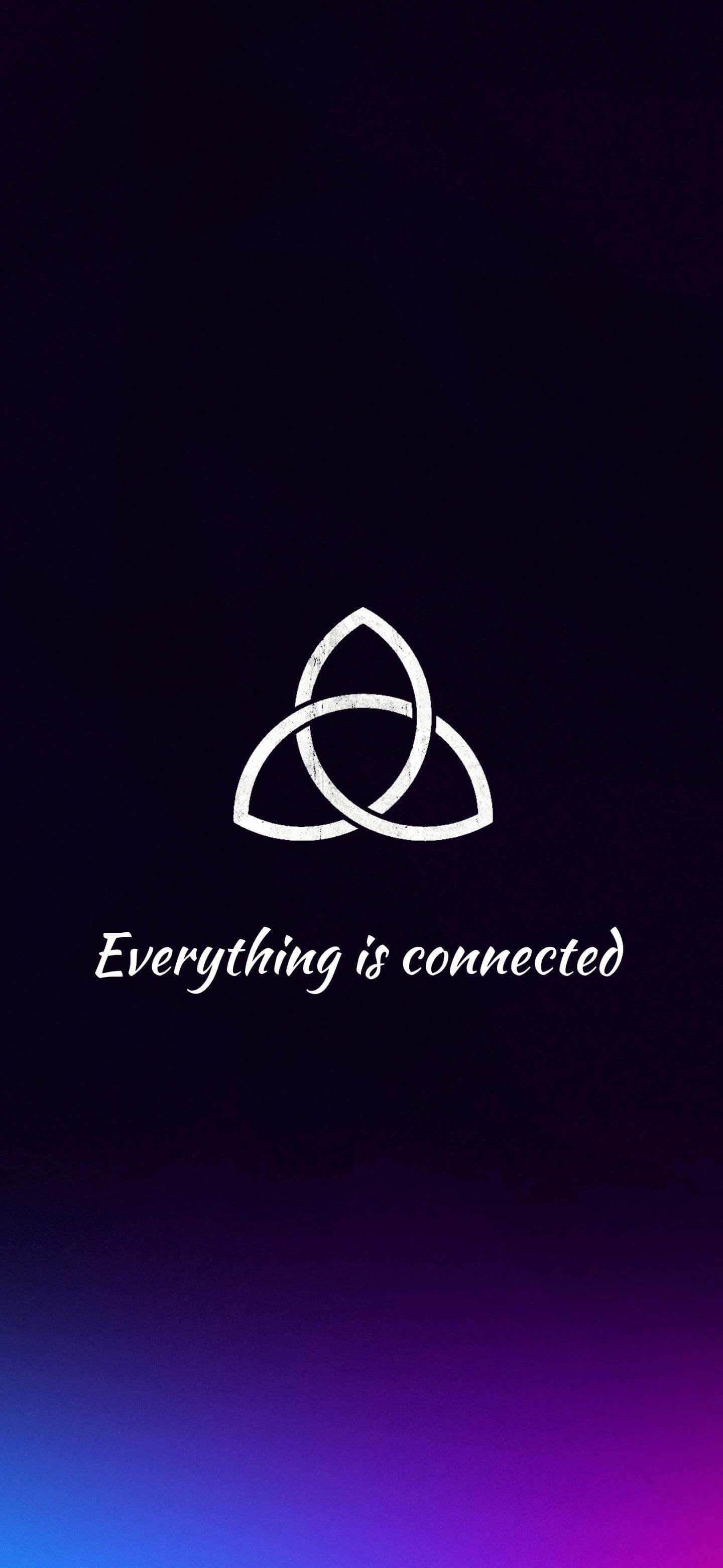 Alt Er Forbundet Med Triquetra-symbol Bakgrunner