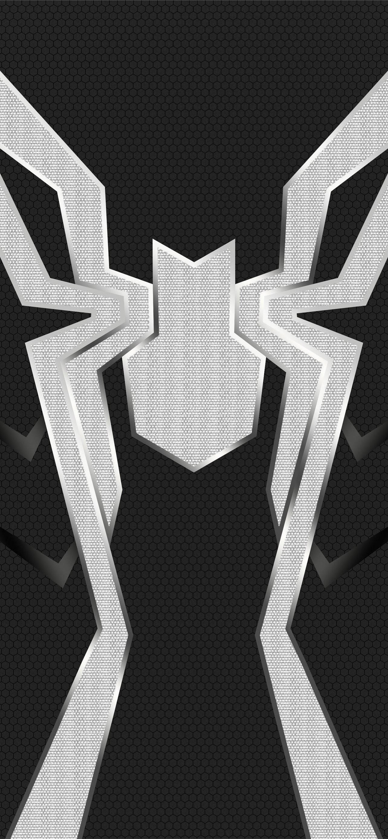 Alternativ Spider-Man Hvit Logo Svart Bakgrunner