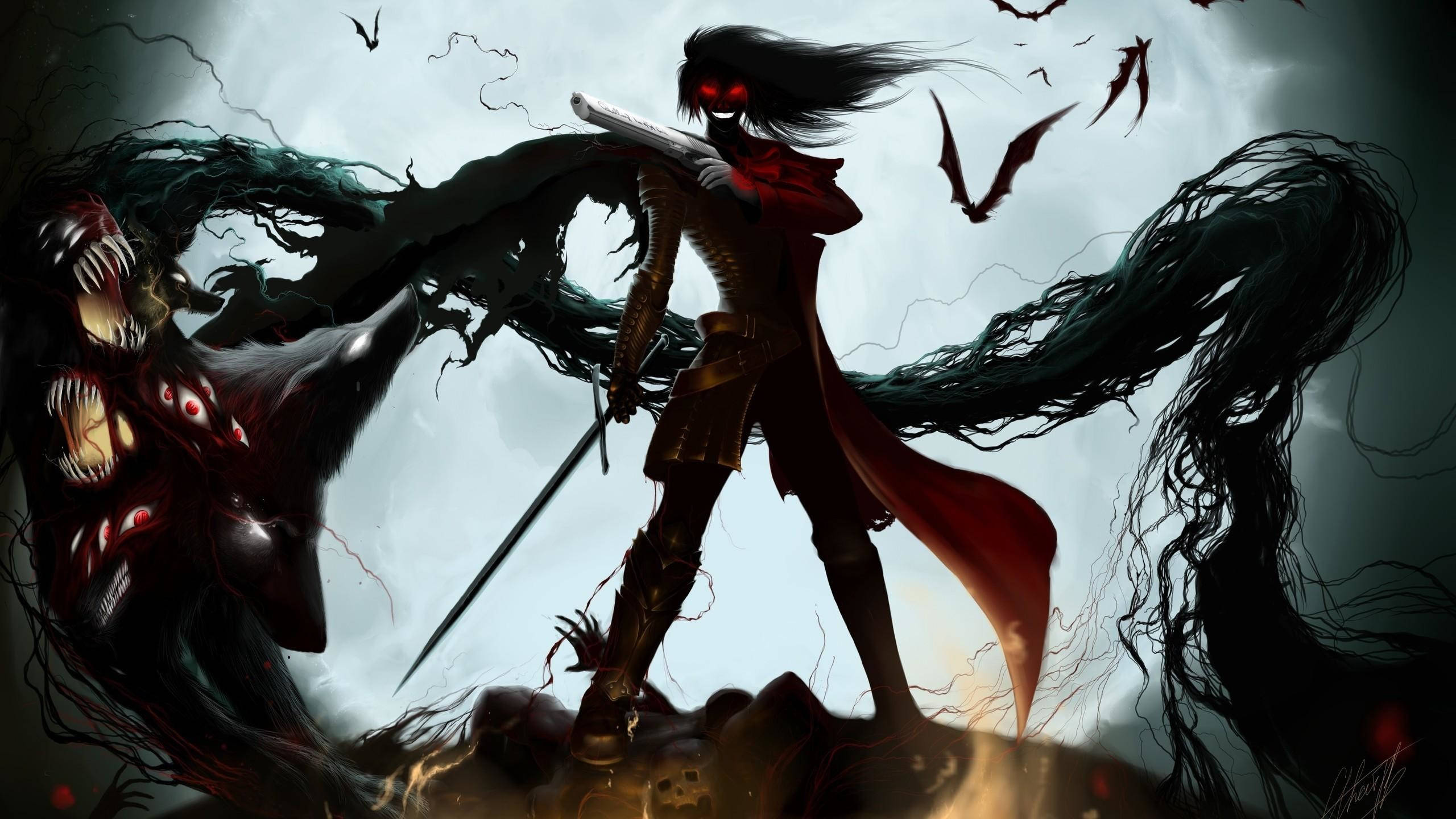 Alucard Edgy Anime-profilbilde Bakgrunner