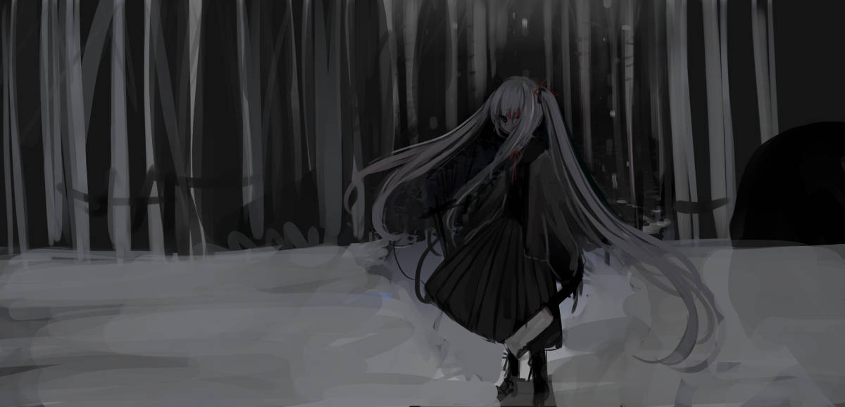 Alvejente edgy anime-profilbilde Bakgrunner