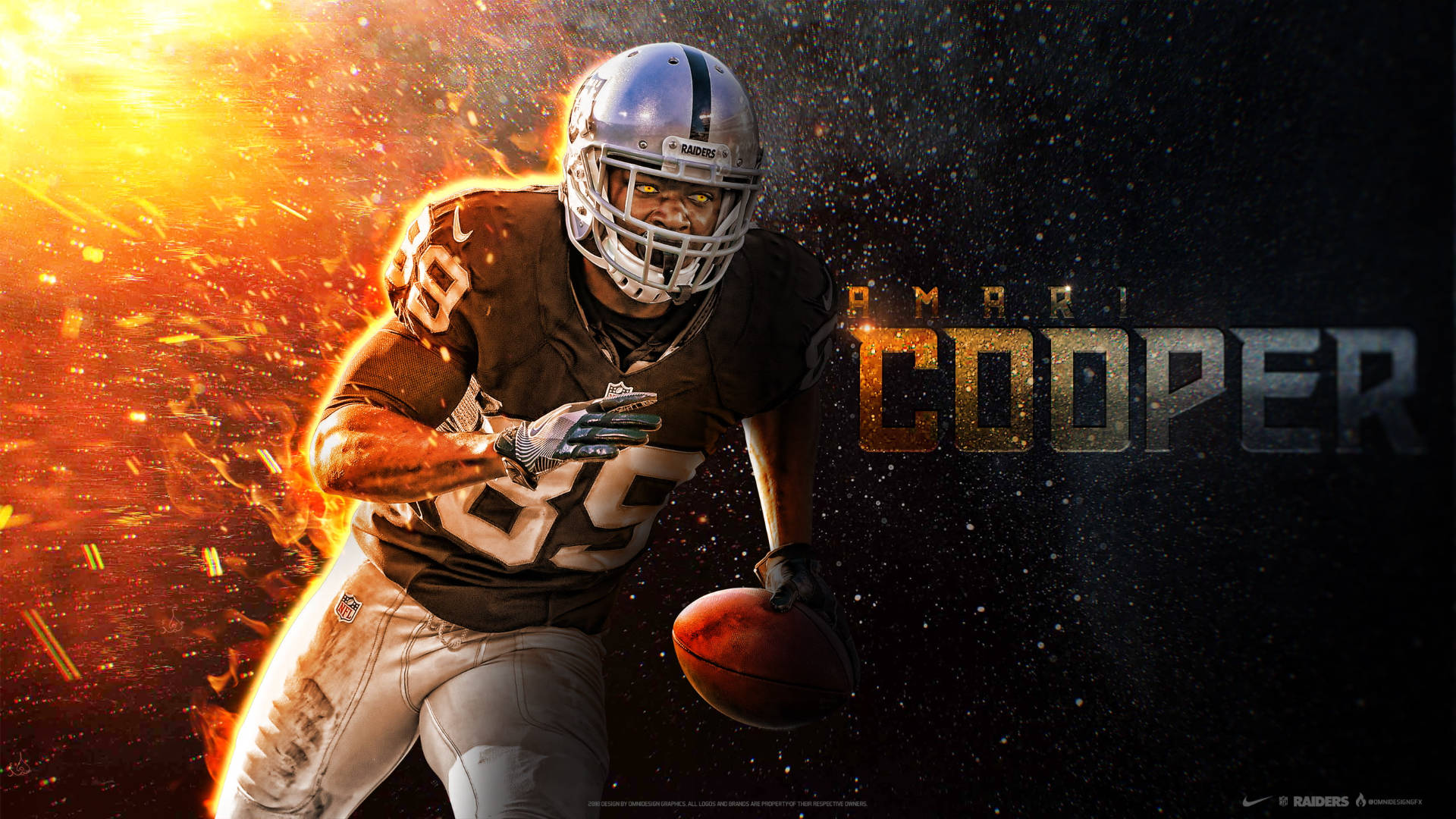 Amari Cooper Raiders Løping Bakgrunner