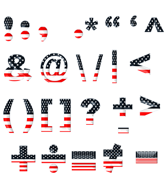 Amerikansk flagg skilletegn og symboler Bakgrunner
