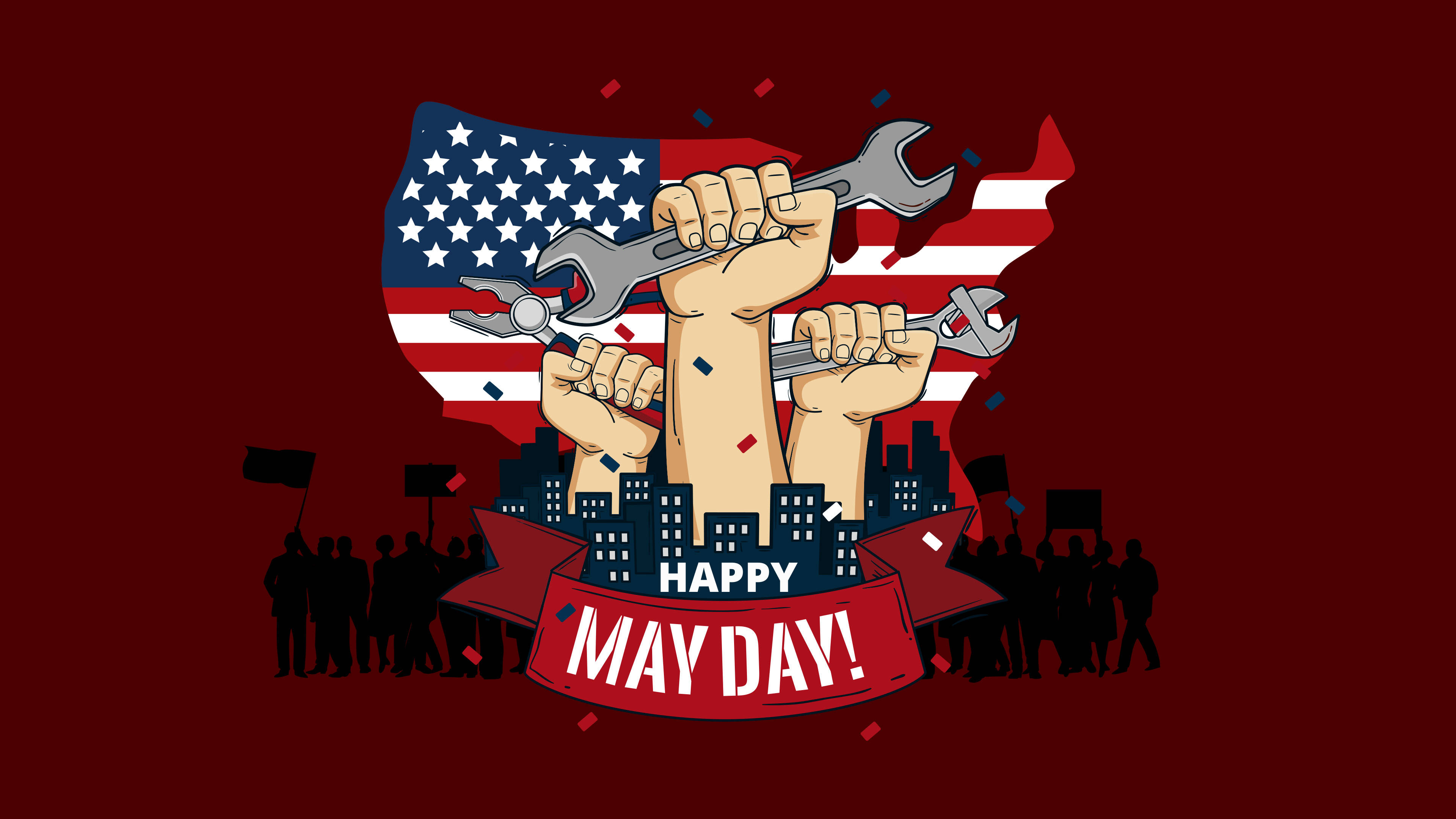 Amerikansk Glad 1. mai Bakgrunner