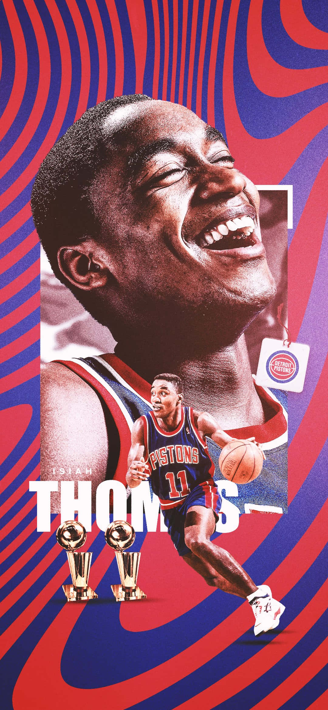 Amerikansk tidligere profesjonell basketballspiller Isiah Thomas Plakatkunst Bakgrunner