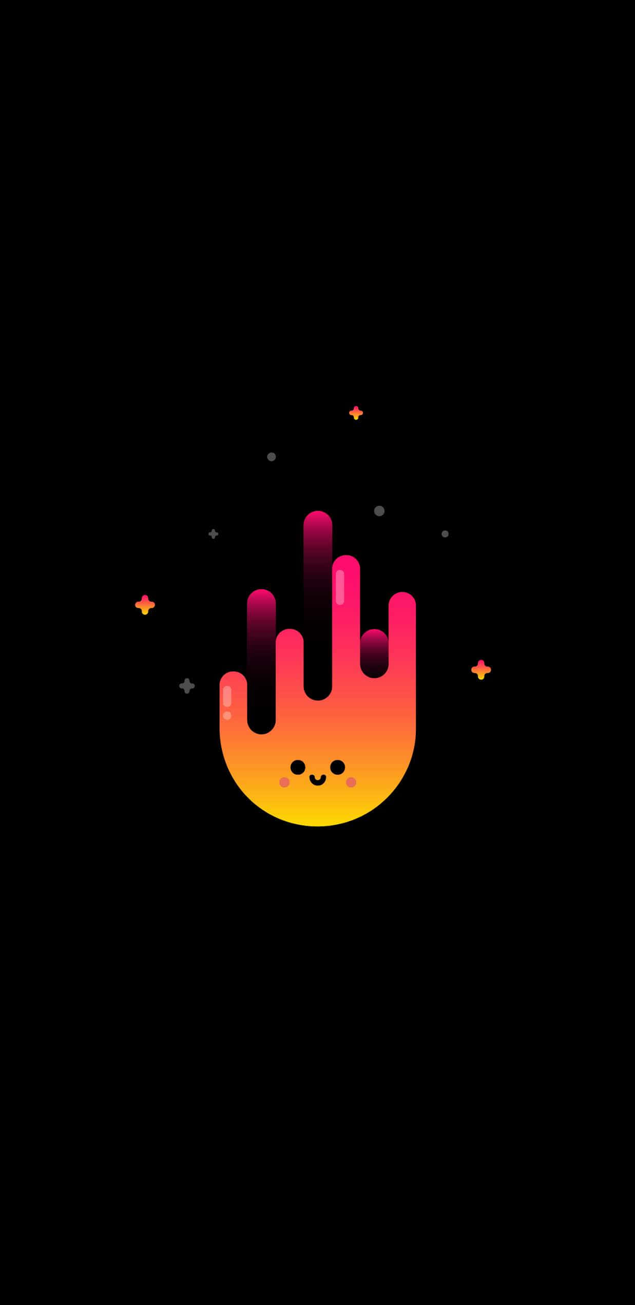 AMOLED-bakgrunn søt ildansikt Bakgrunner