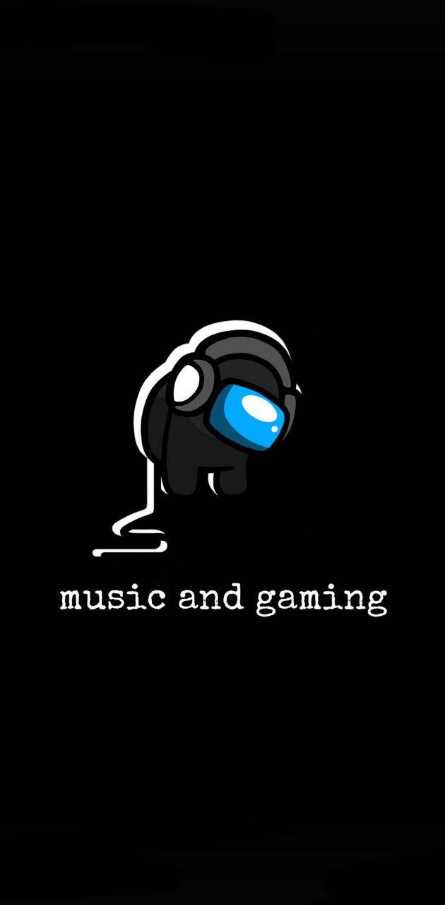 Among US Svart Musikk Og Gaming Bakgrunner