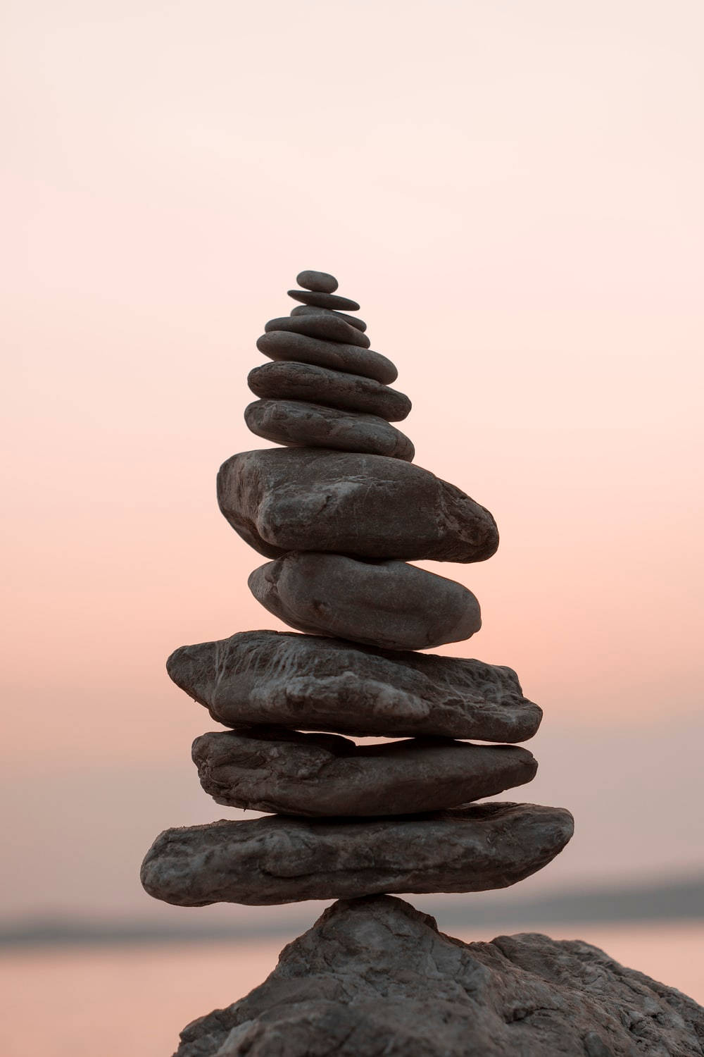 Åndelig estetikk mindfulness stein Bakgrunner