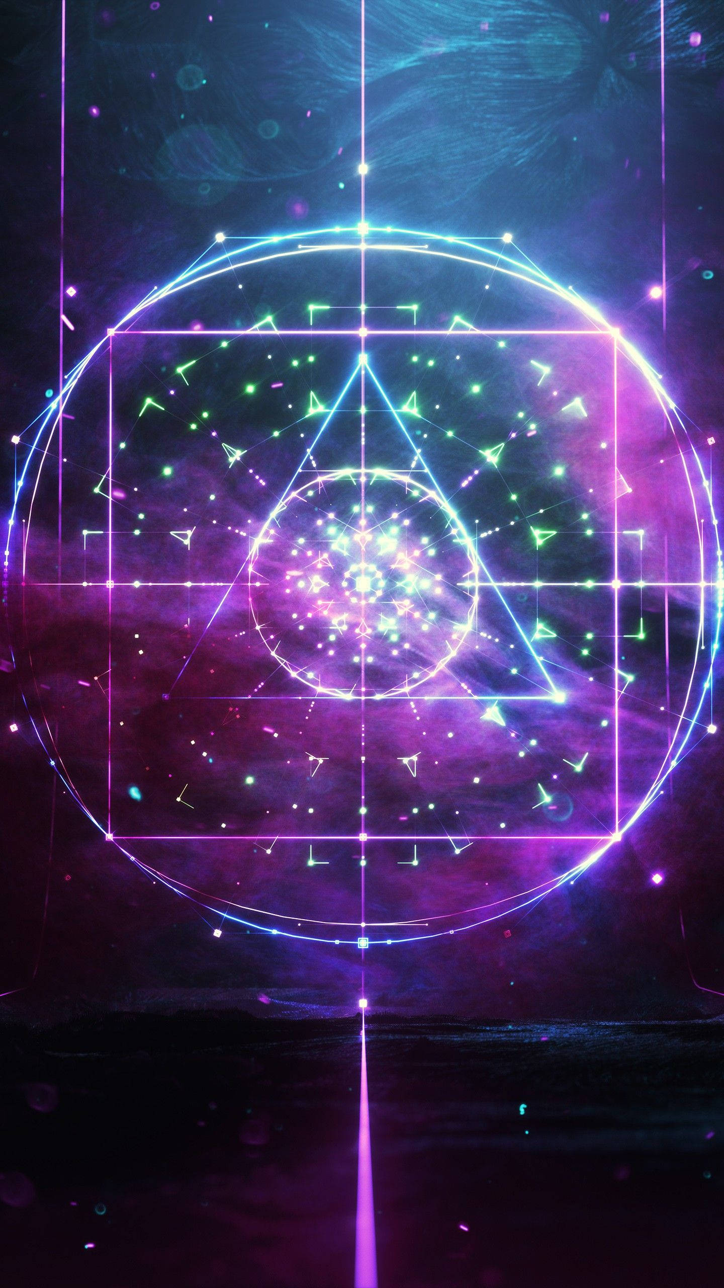 Åndelig estetikk neonlys hellig geometri Bakgrunner