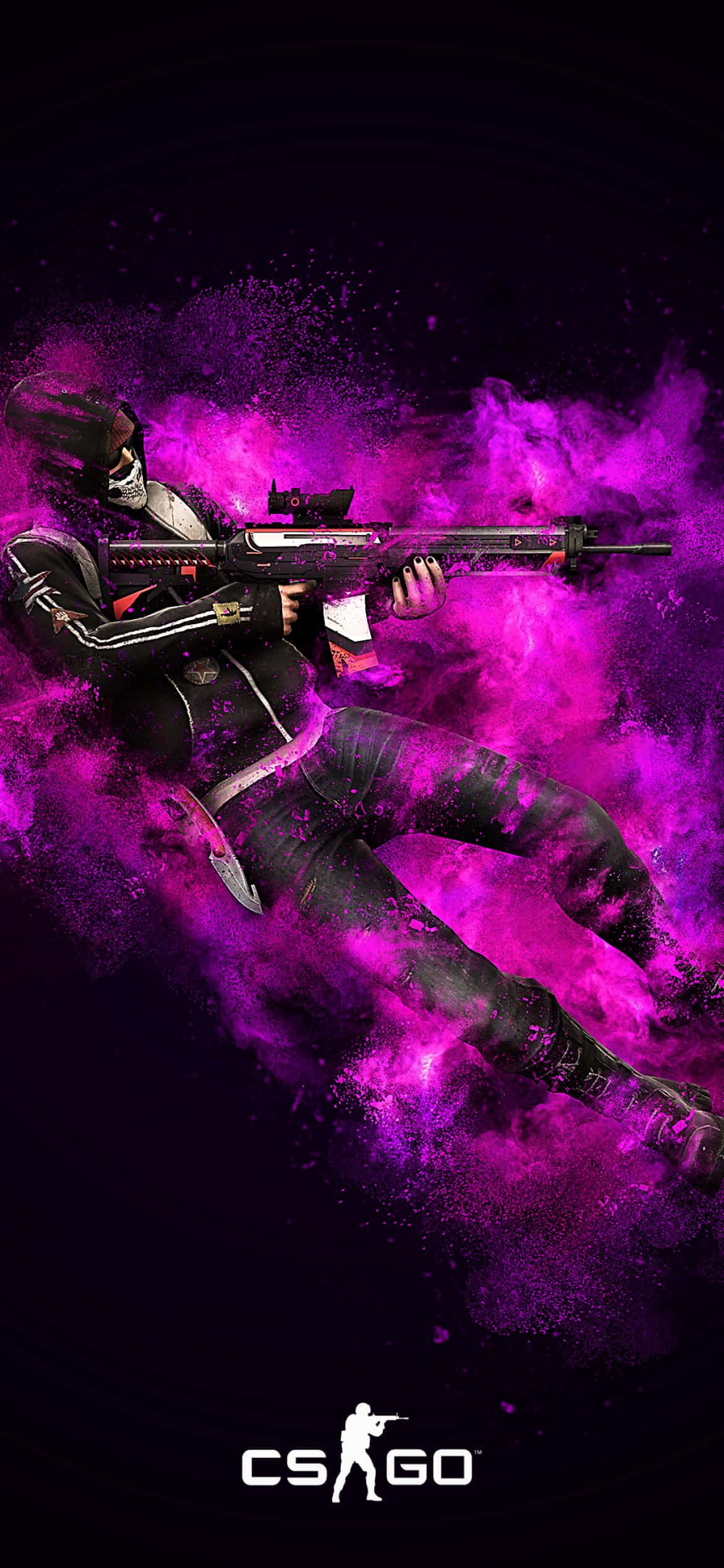 Android Counter-strike Global Offensive Terrorist Med Lilla Aura Bakgrunn Bakgrunner