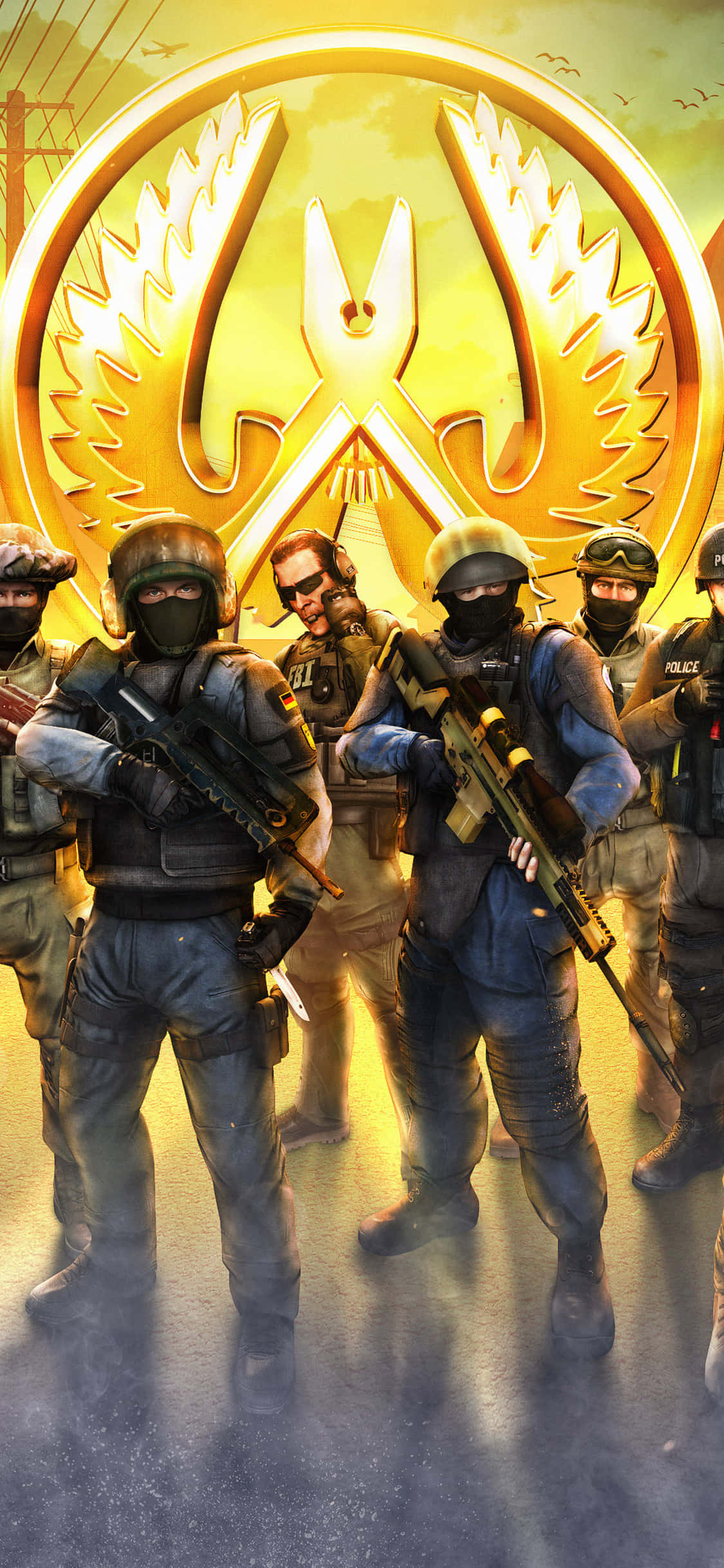 Android Counter-strike Global Offensive Counter Terrorists med logobakgrunn Bakgrunner