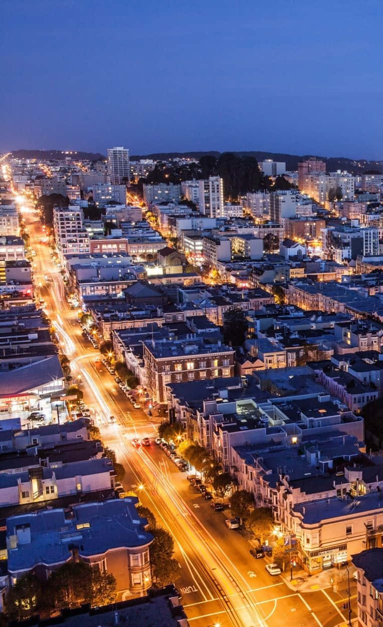 Android San Francisco Bakgrunn Strålende Lys Bakgrunner