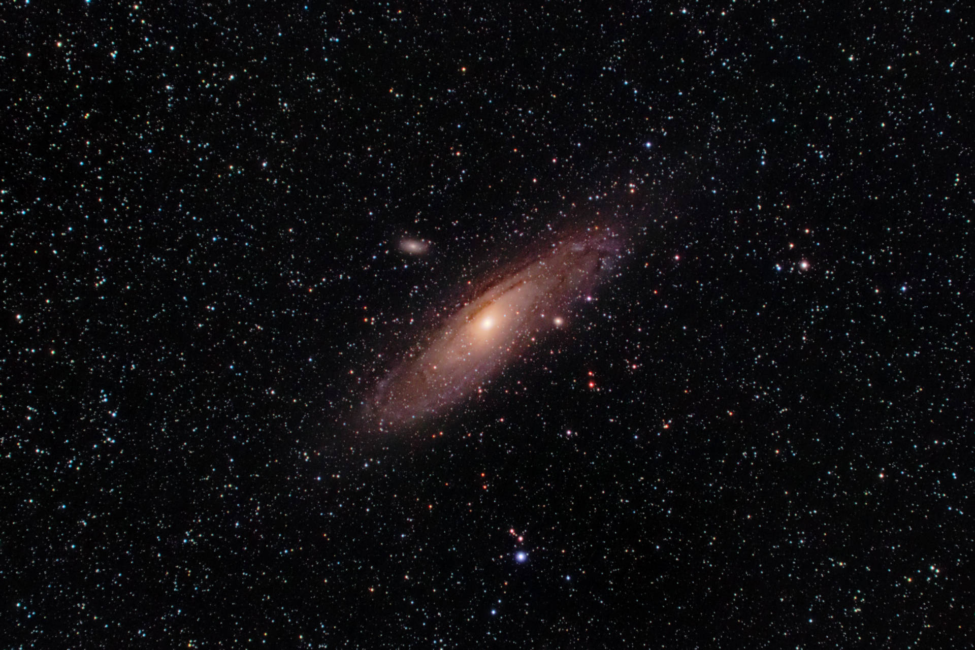 Andromeda-galaksen i universet bakgrunn
