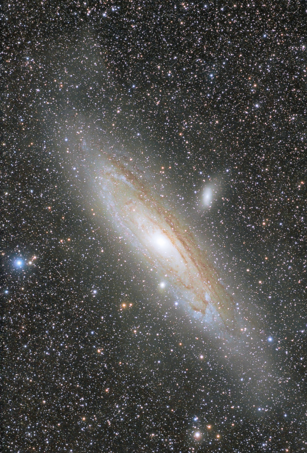 Andromeda stjerneklar galakseunivers bakgrunnsbilde