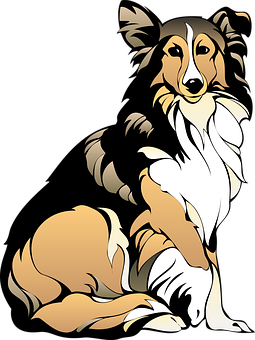 Animasjon av colliehund Bakgrunner