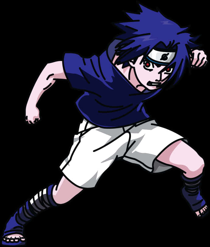 Animasjon Ninja Sasuke Action Pose Bakgrunner
