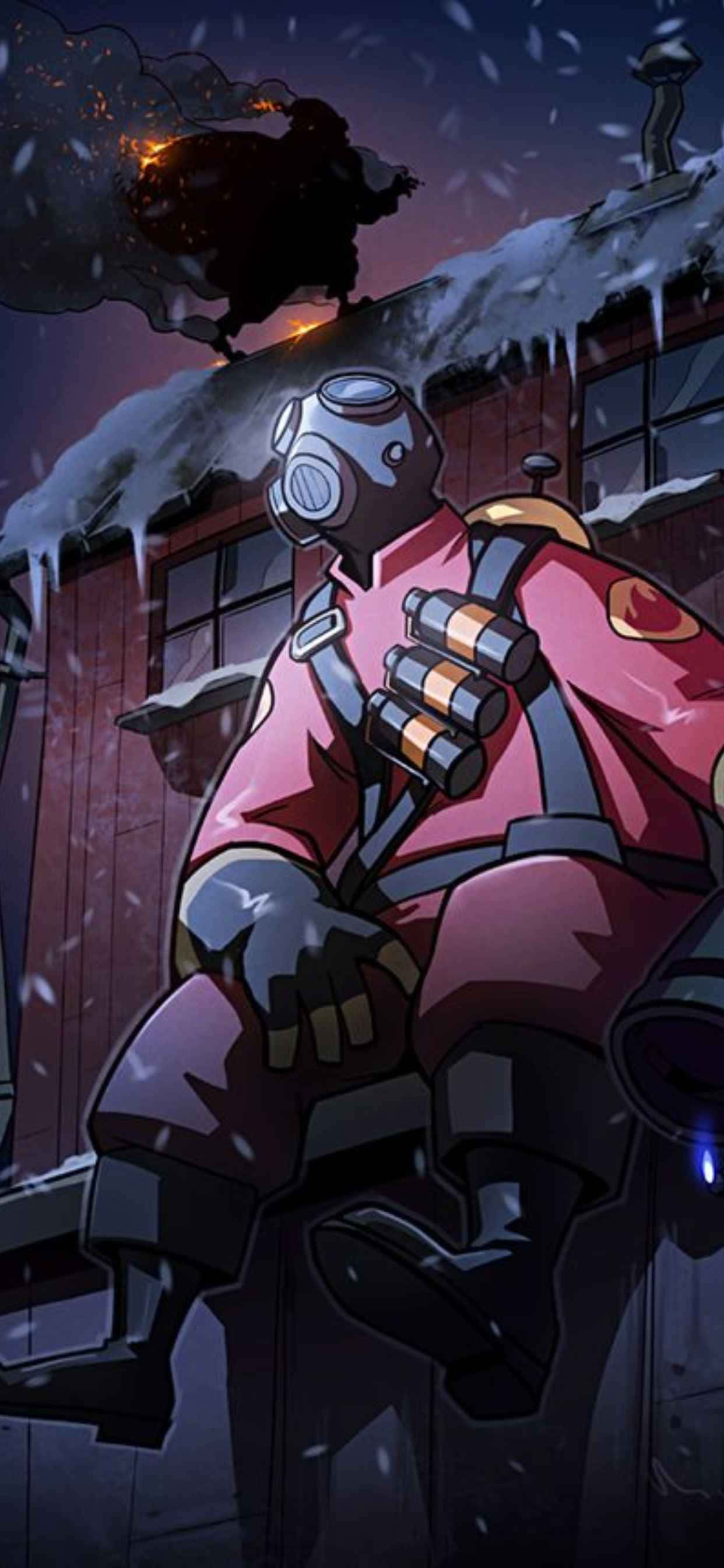 Animasjonsbakgrunn fra Team Fortress 2 på iPhone XS Max Bakgrunner