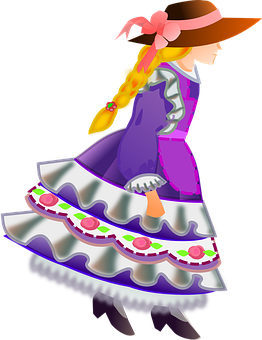 Animasjonsillustrasjon av Flamenco-danser Bakgrunner