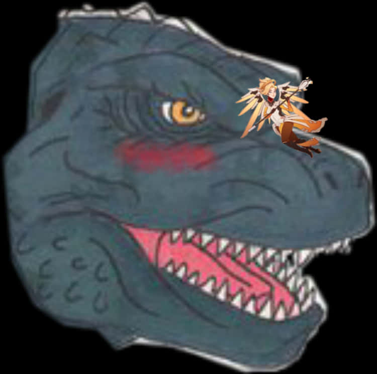 Animasjonskryssing av Godzilla og karakter Bakgrunner