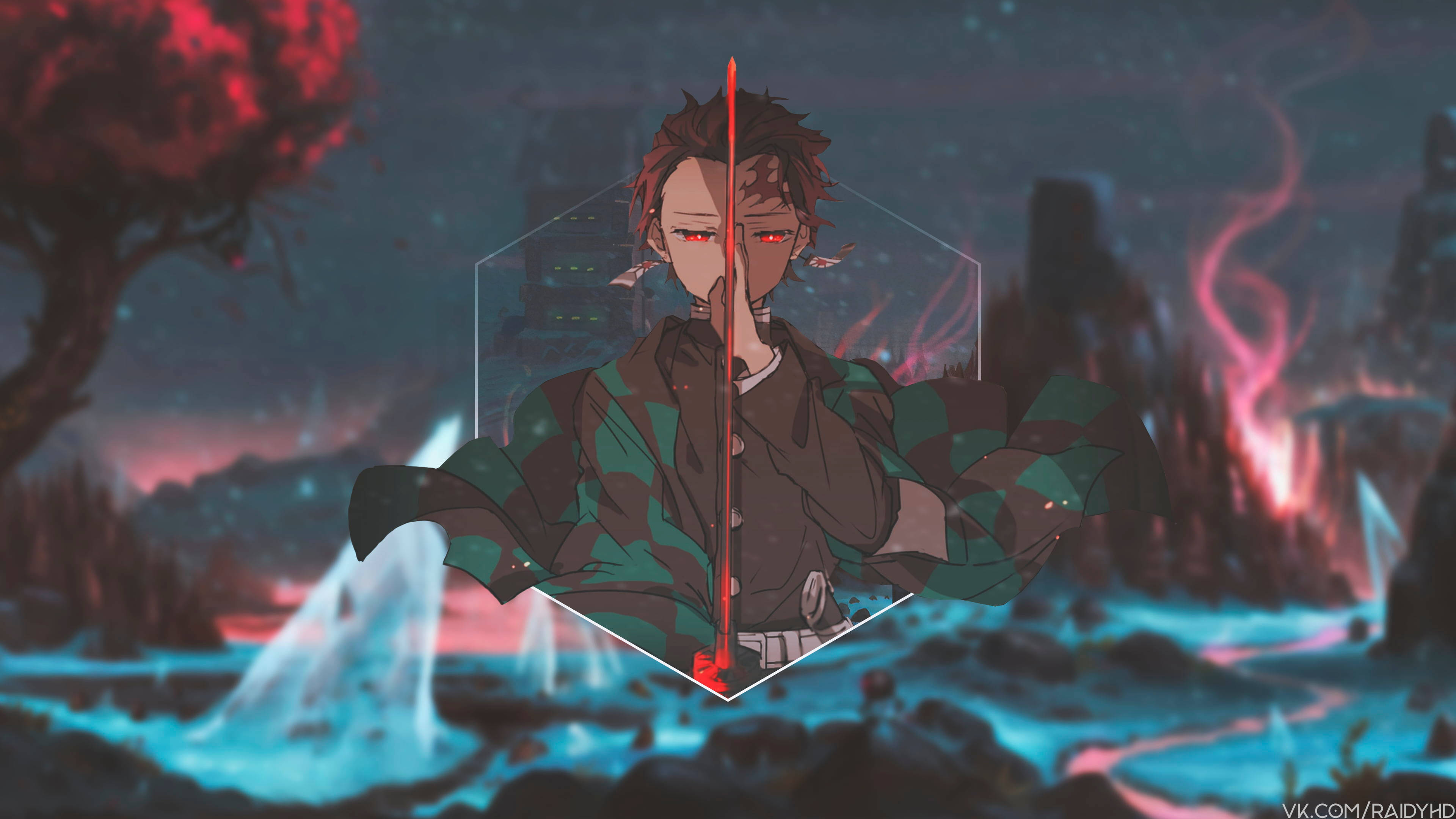 Anime Boys Søt Tanjiro Demon Slayer Bakgrunner