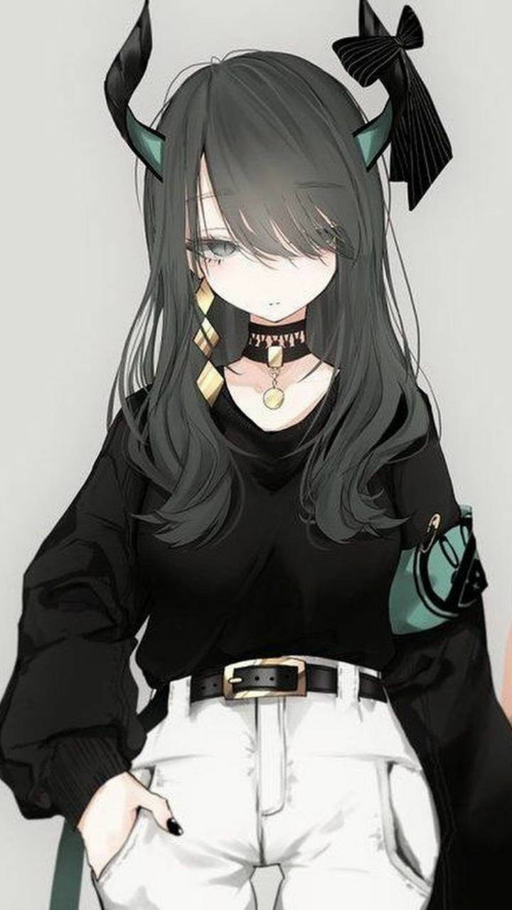 Anime Demon Grønne Horn Bakgrunner