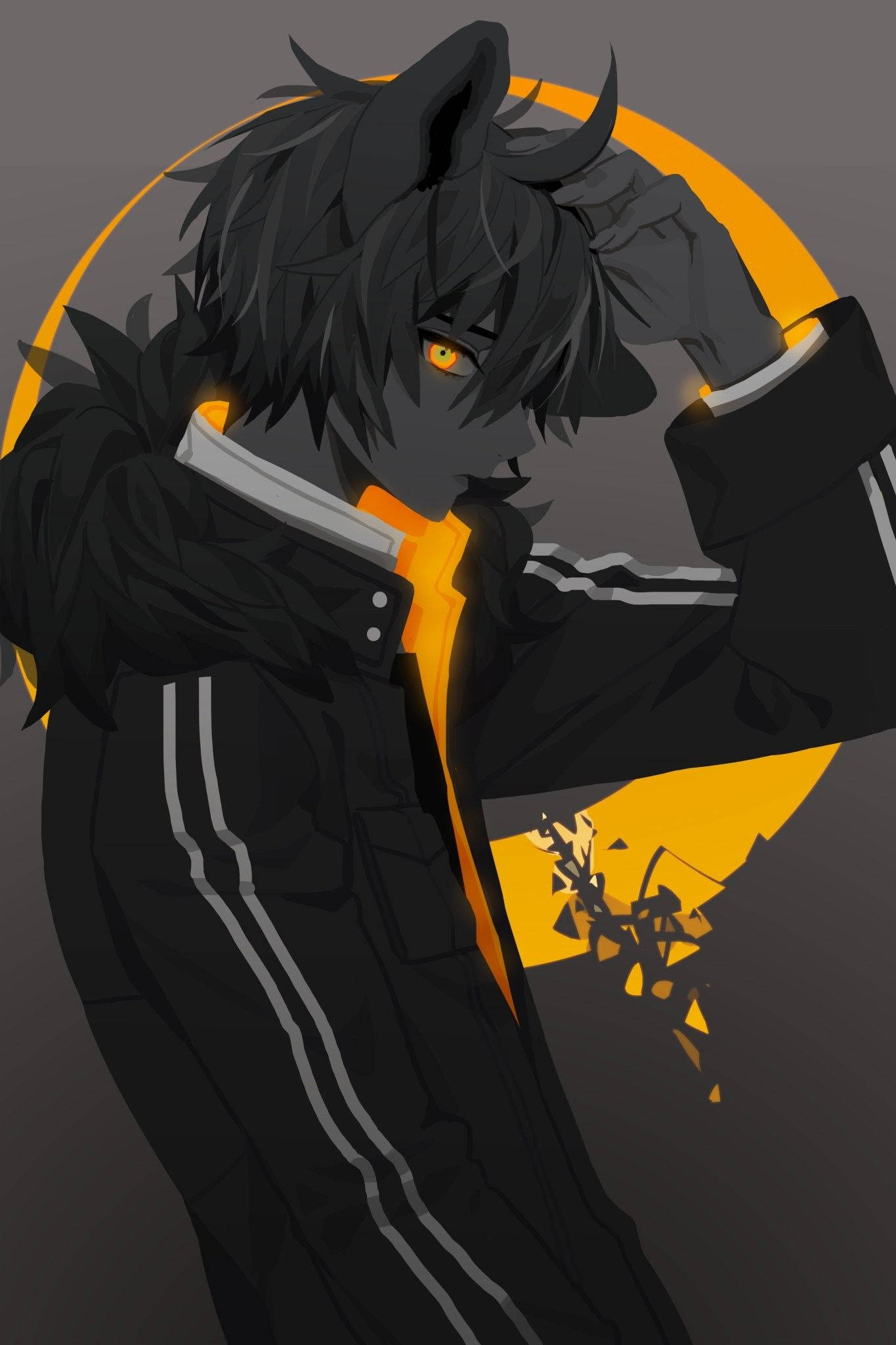 Anime-demon kattegutt Bakgrunner