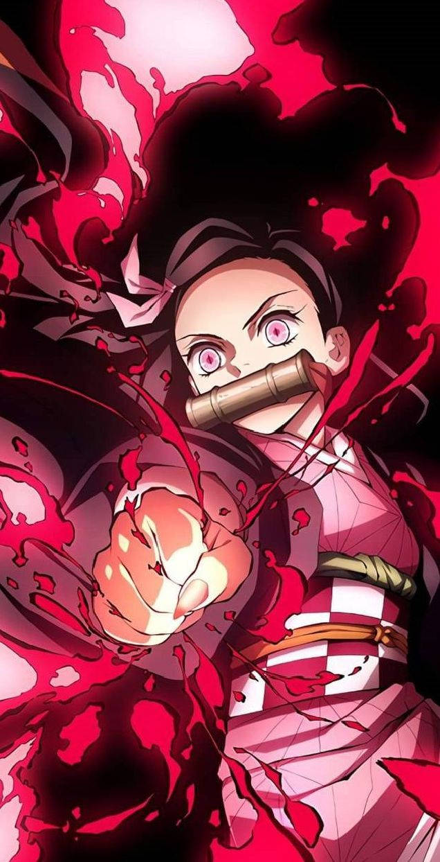 Anime-demonen Nezuko Bakgrunner