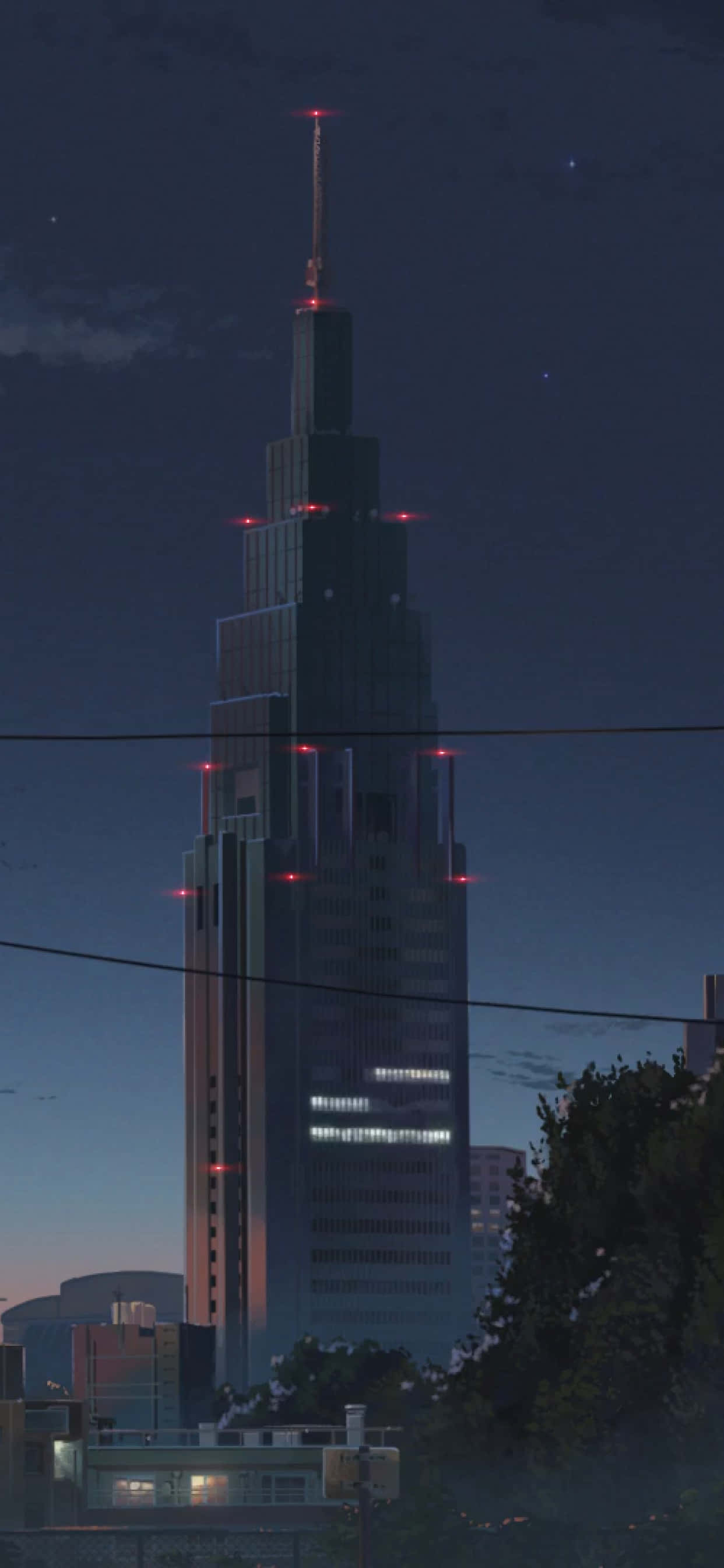 Anime Docomo Tower-bygning Bakgrunner