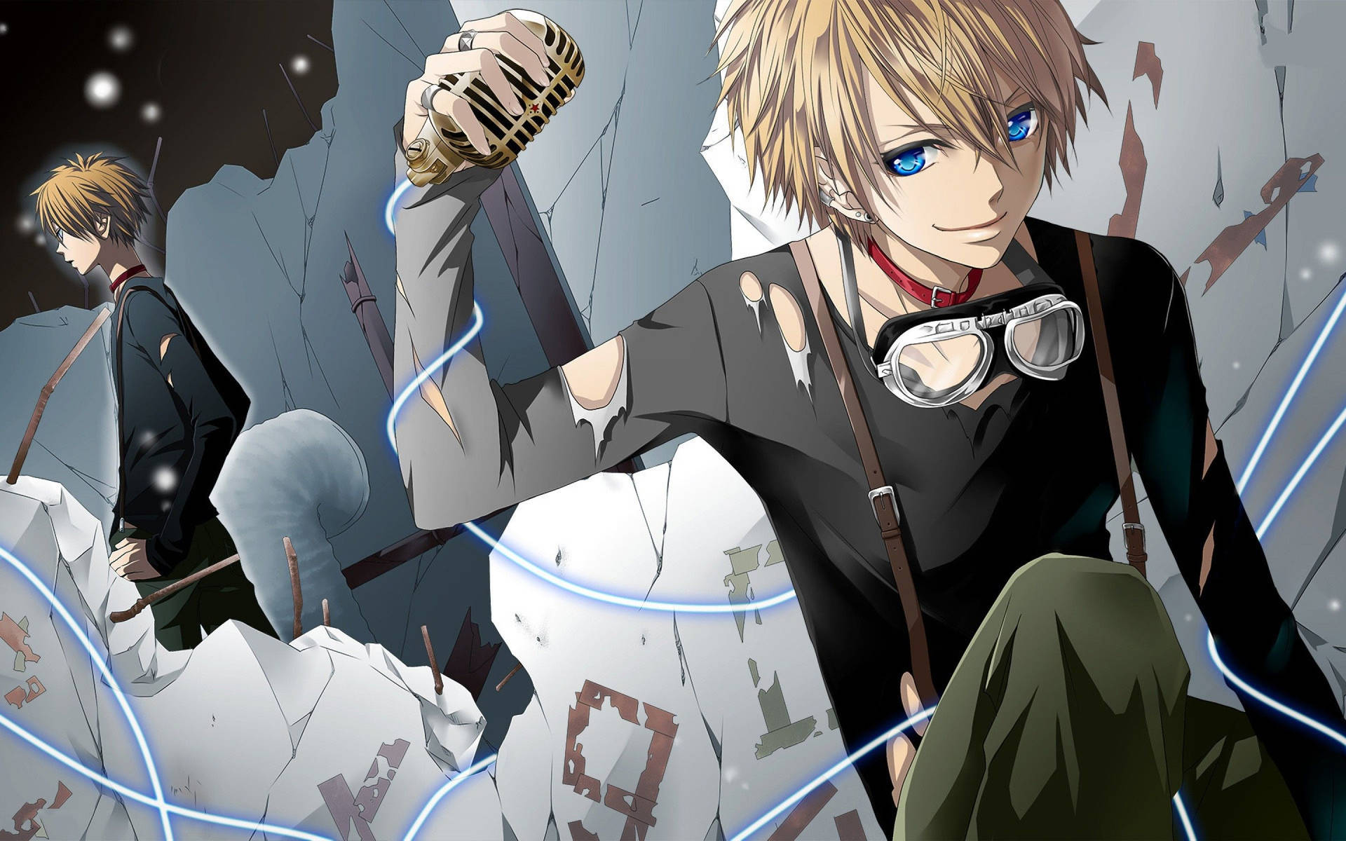 Dukkespiller anime-gutt HD bakgrunnsbilde