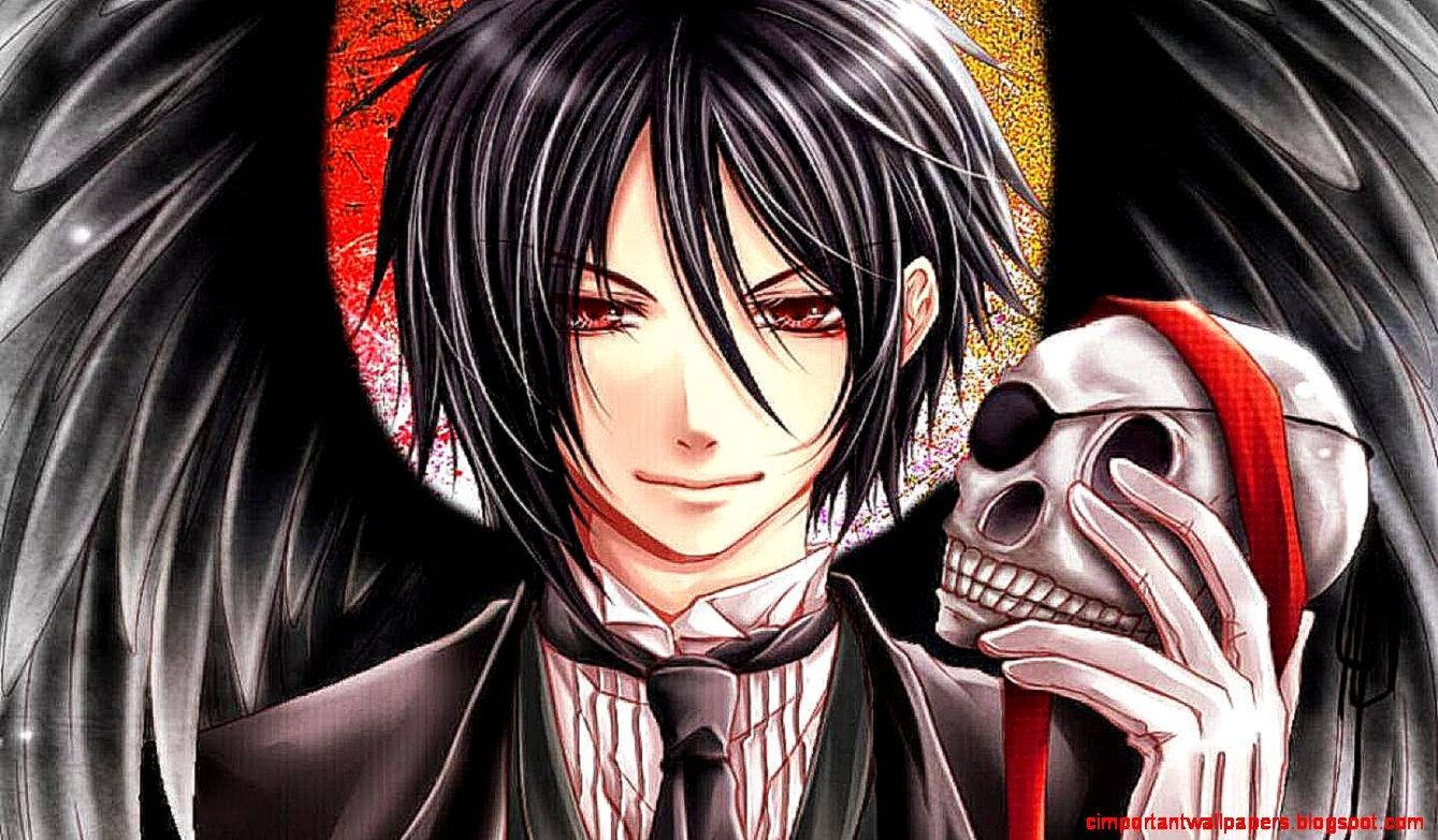 Anime-gutt Sebastian i Black Butler bakgrunnsbilde