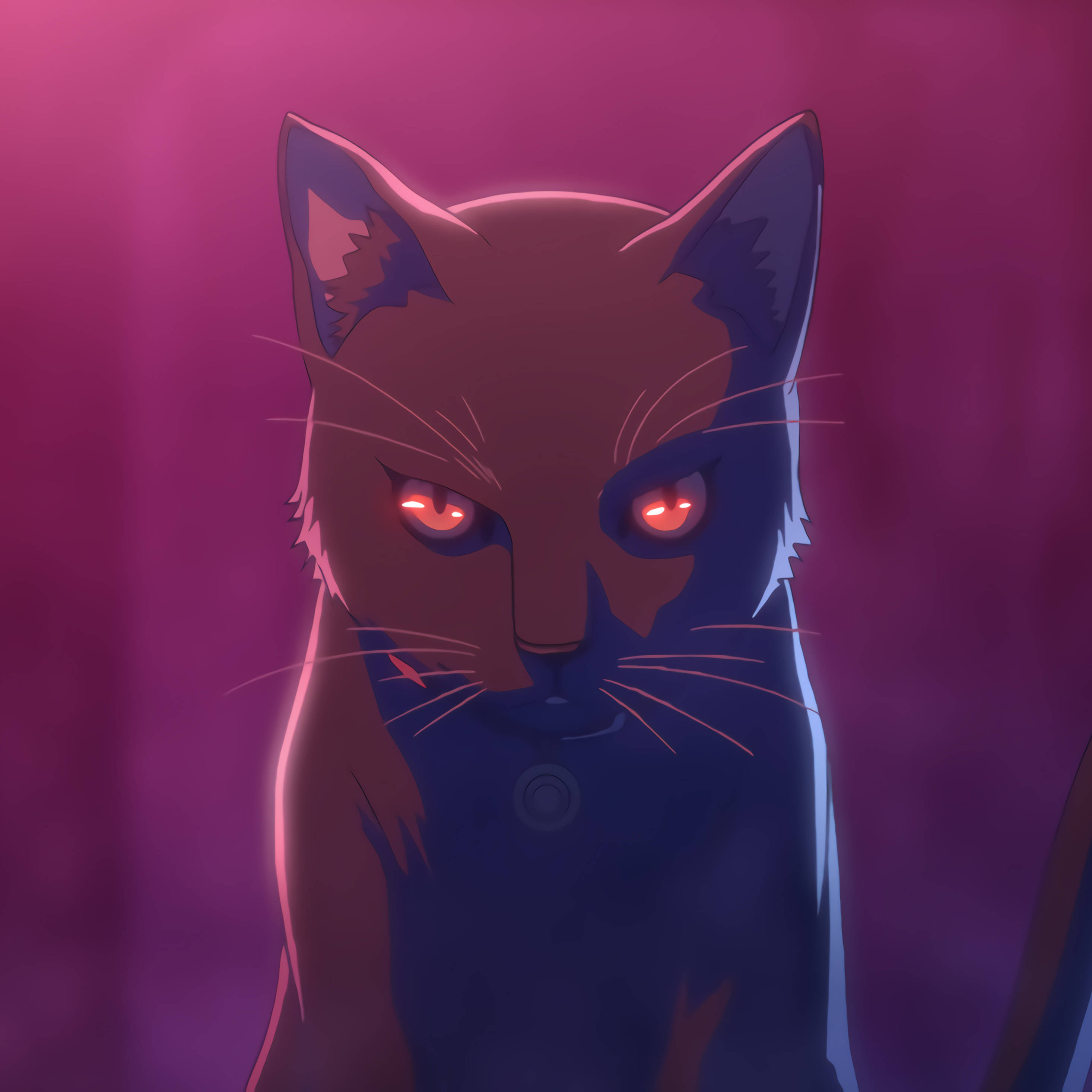 Anime iPad Svart Katt Akudama Drive Bakgrunner