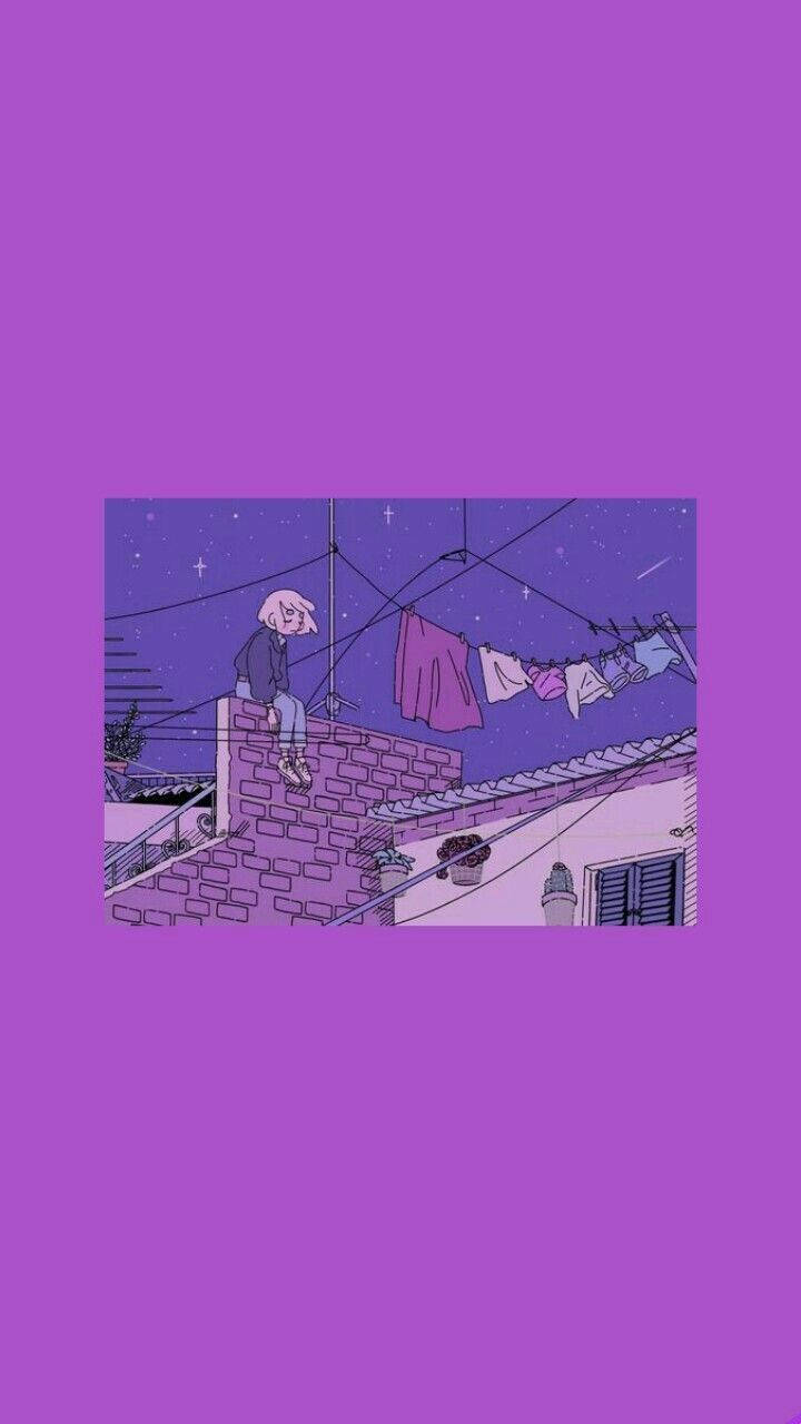 Anime Jente Pastell Lilla Tumblr Bakgrunner