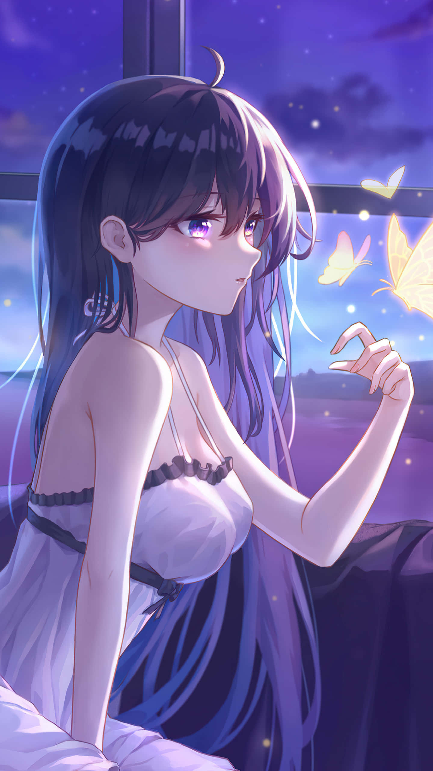 Anime-jente pfp nattkjole Bakgrunner
