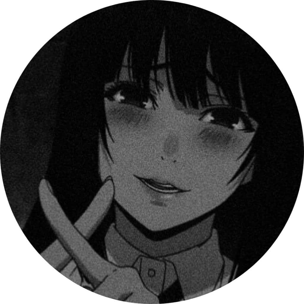 Anime Jenter Pfp Svart Hvitt Bakgrunner