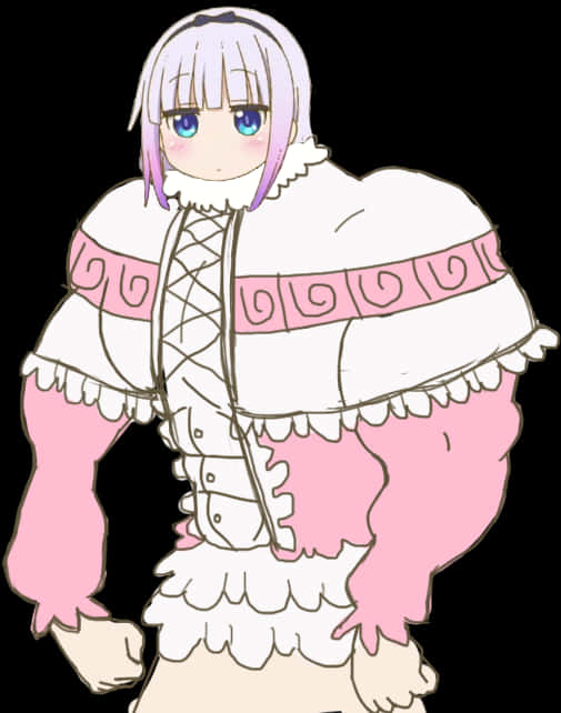 Anime-karakter i rosa kjole Bakgrunner