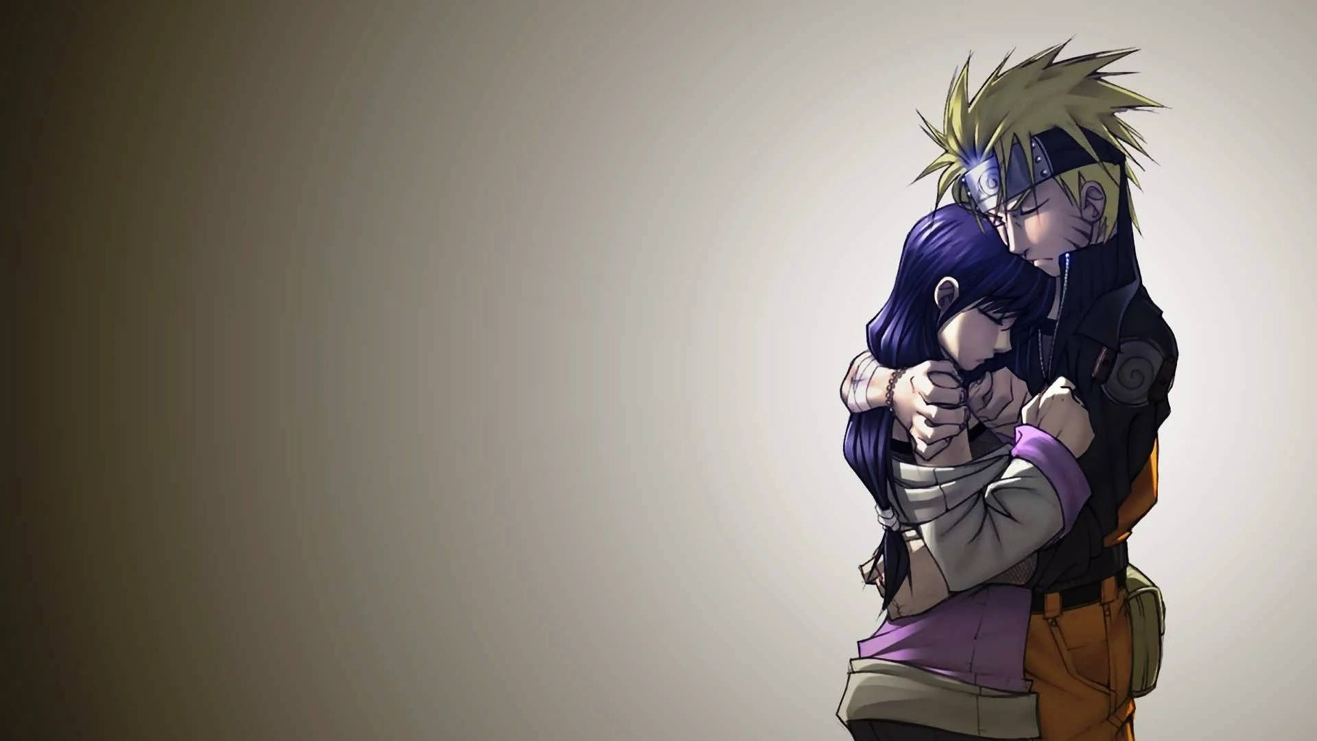 Anime-klem Naruto og Hinata Bakgrunner